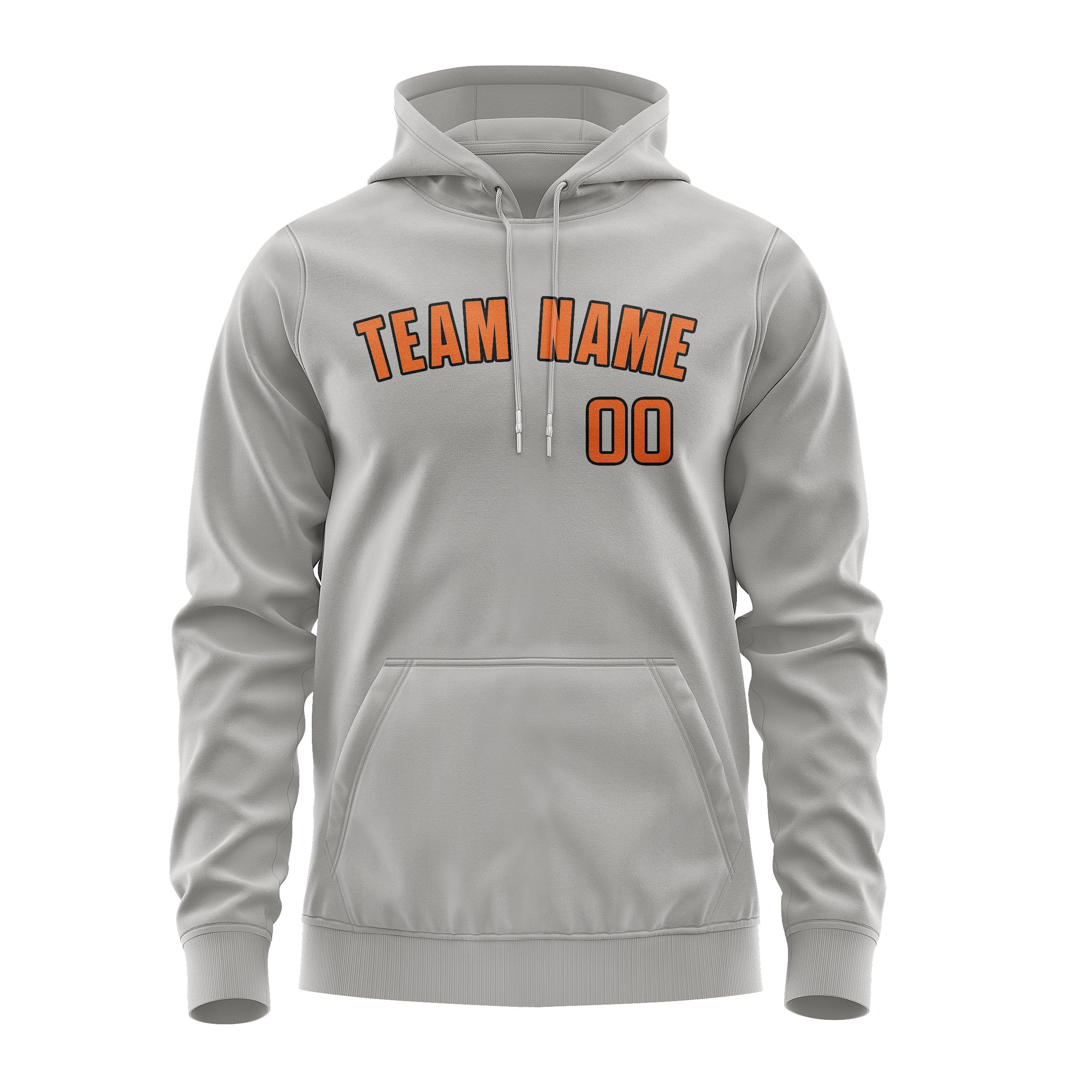 Maßgeschneidertes Grau Orange Hoodie