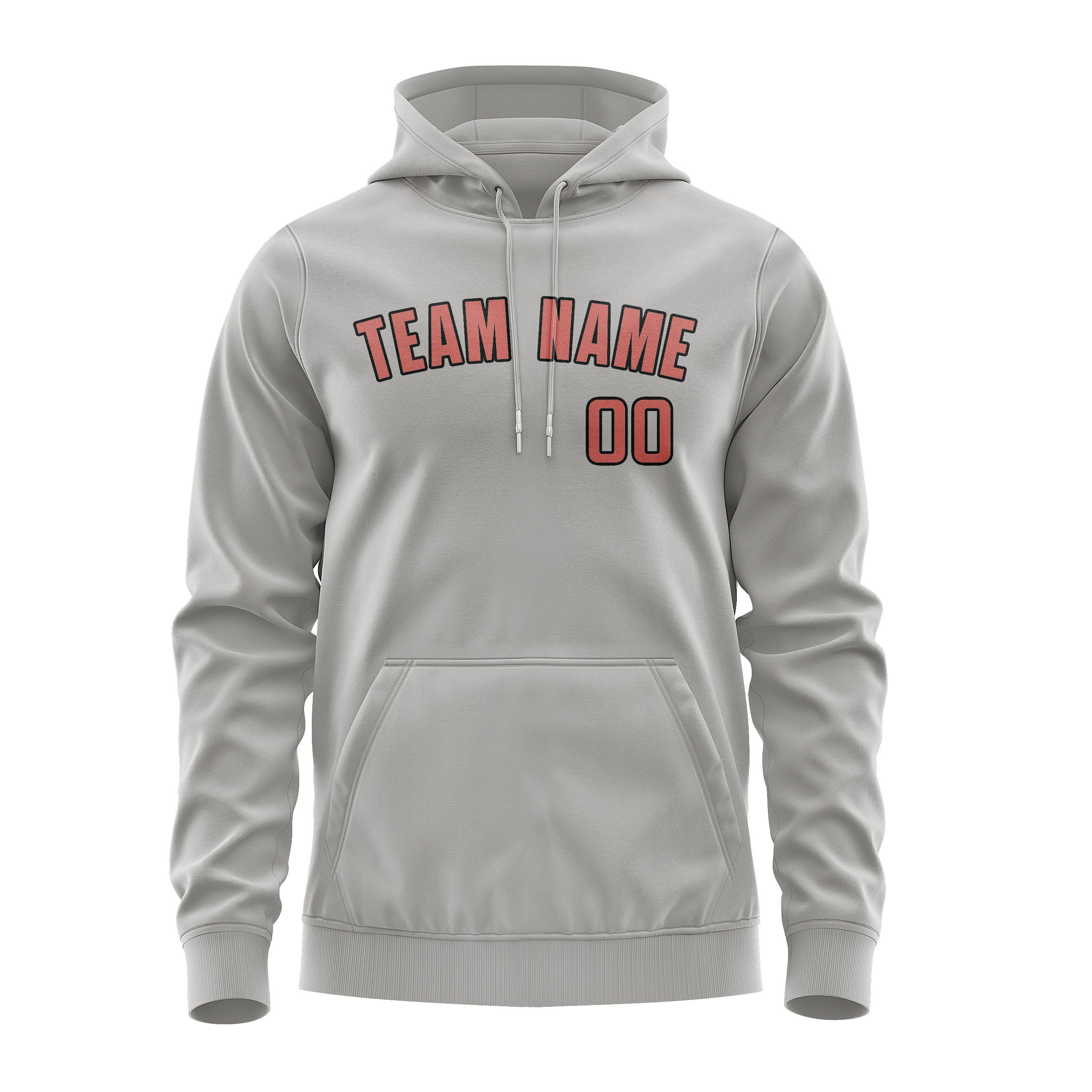 Maßgeschneidertes Grau Kupferrose Hoodie