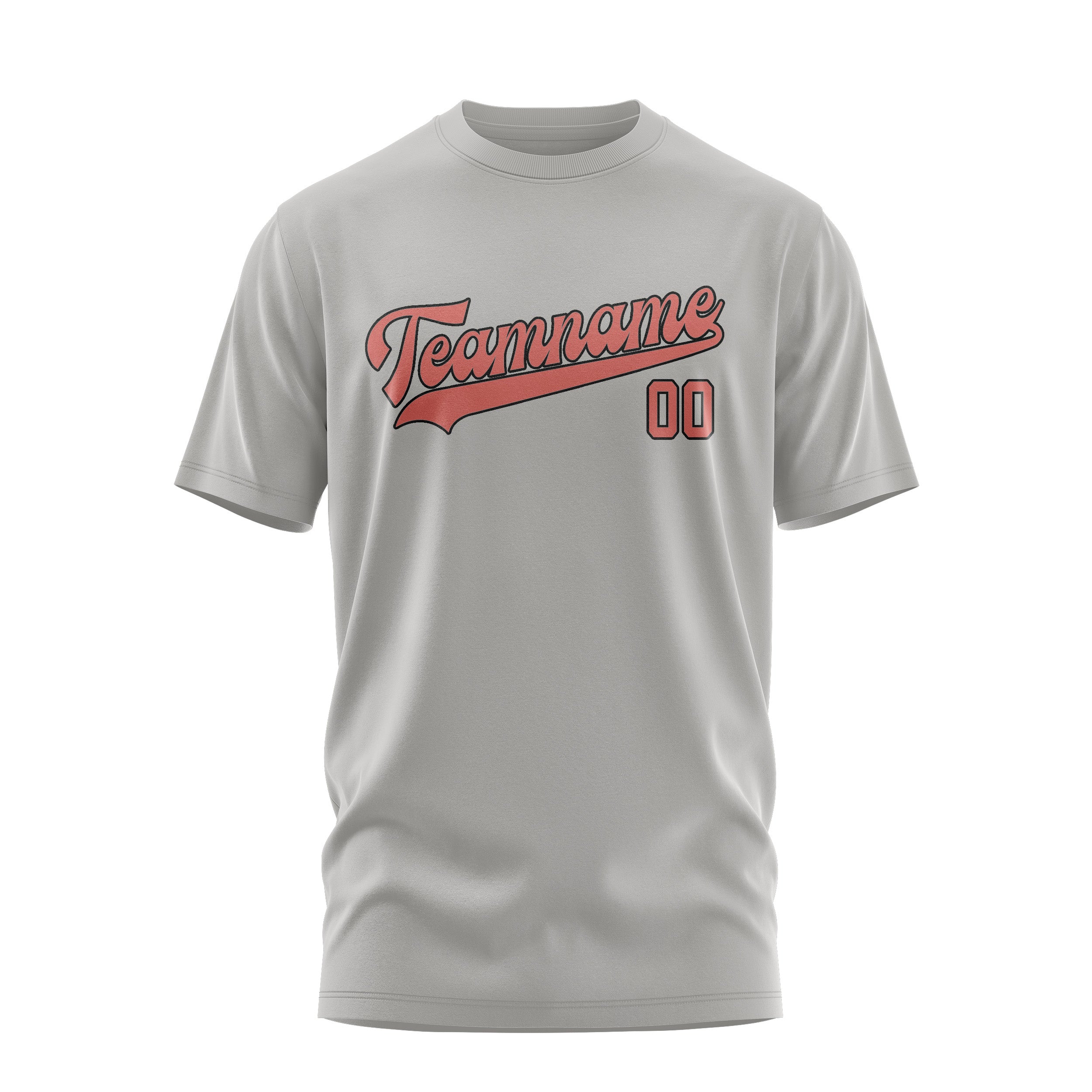 Maßgeschneidertes Grau Kupferrose T-Shirt