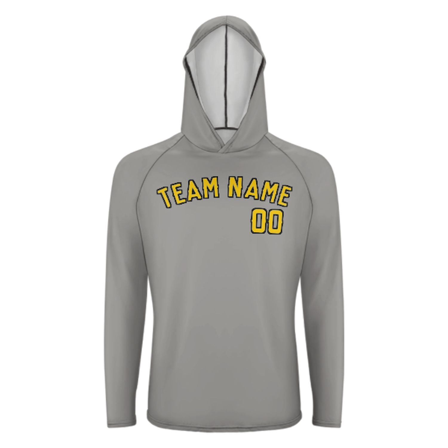 Šedé zlaté UV-Hoodie na míru na míru