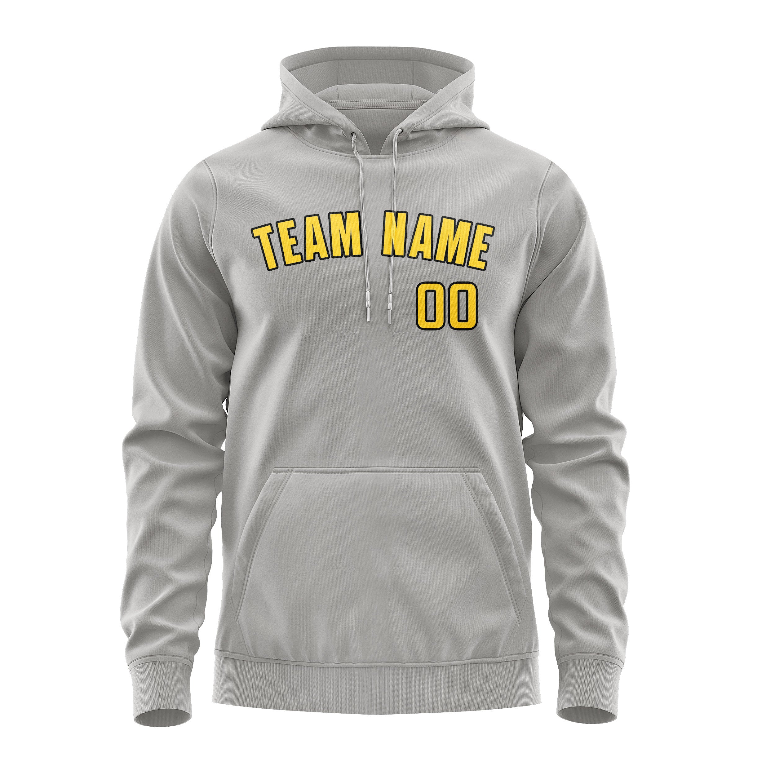 Maßgeschneidertes Grau Gold Hoodie