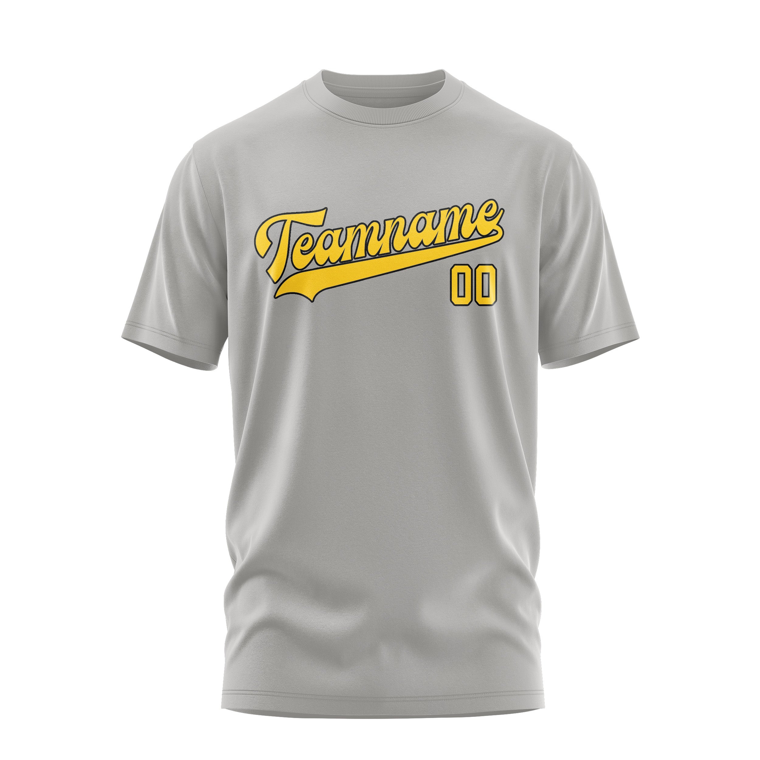 Maßgeschneidertes Grau Gold T-Shirt