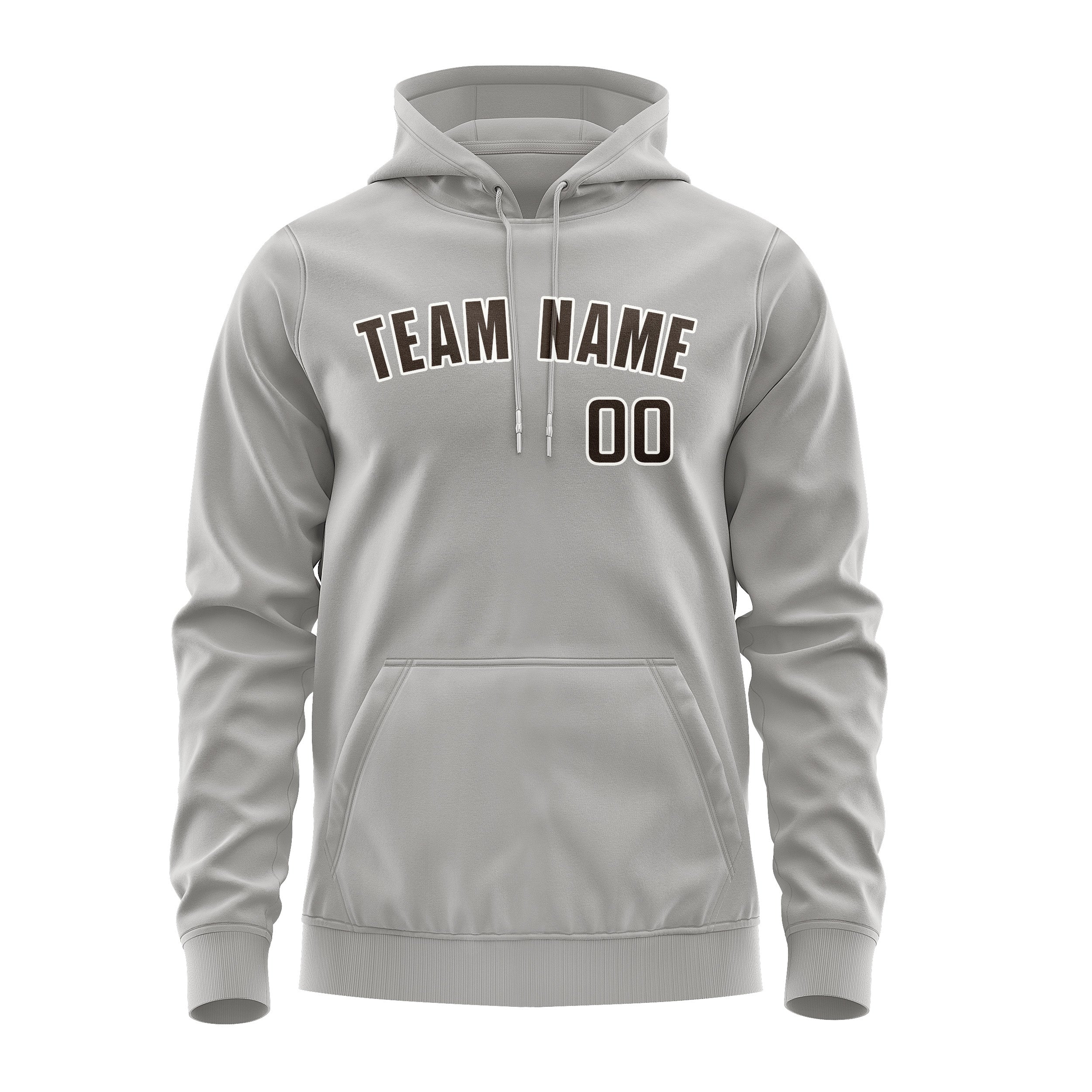 Maßgeschneidertes Grau Braun Hoodie