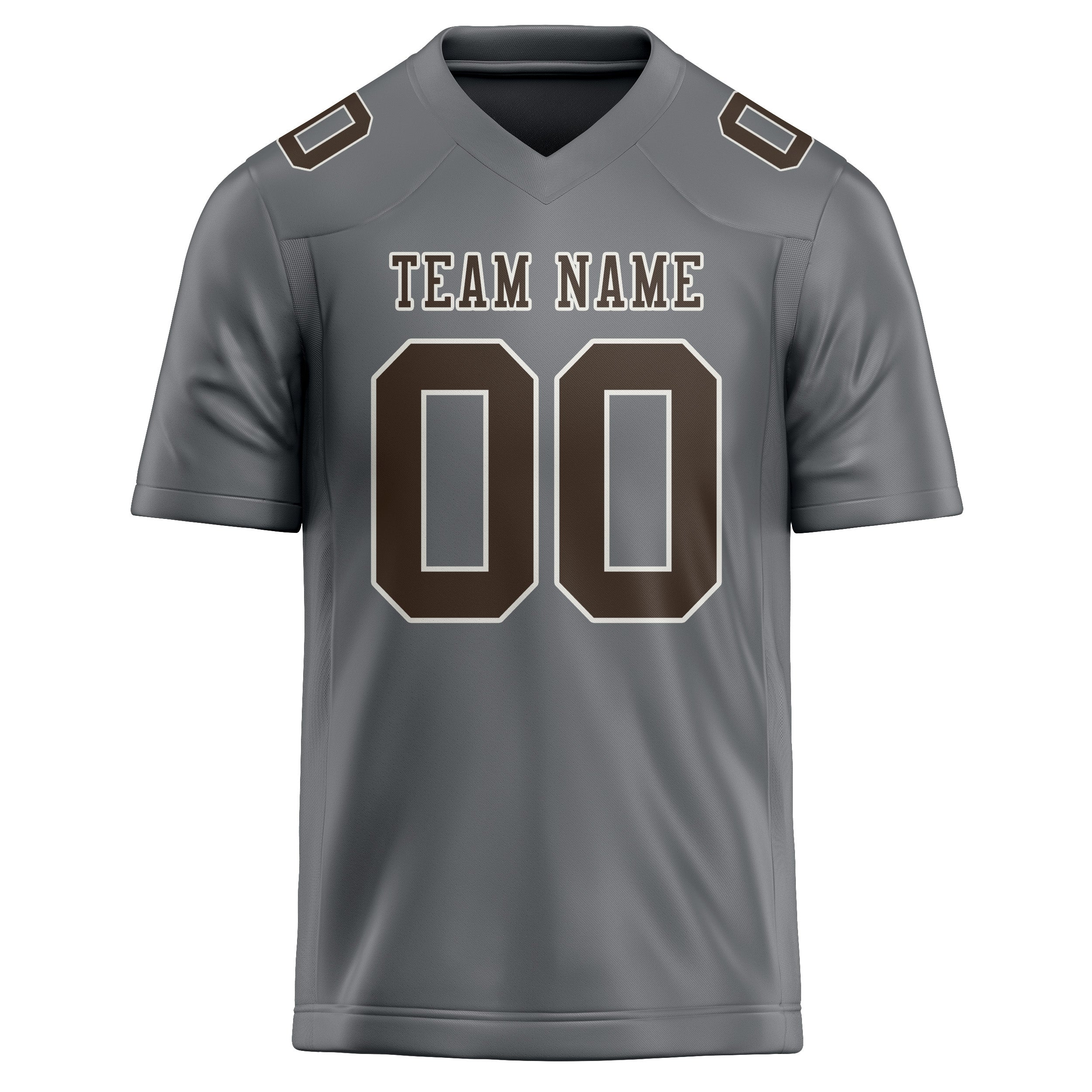 Maßgeschneidertes Professionelles Grau Braun Rugbytrikot