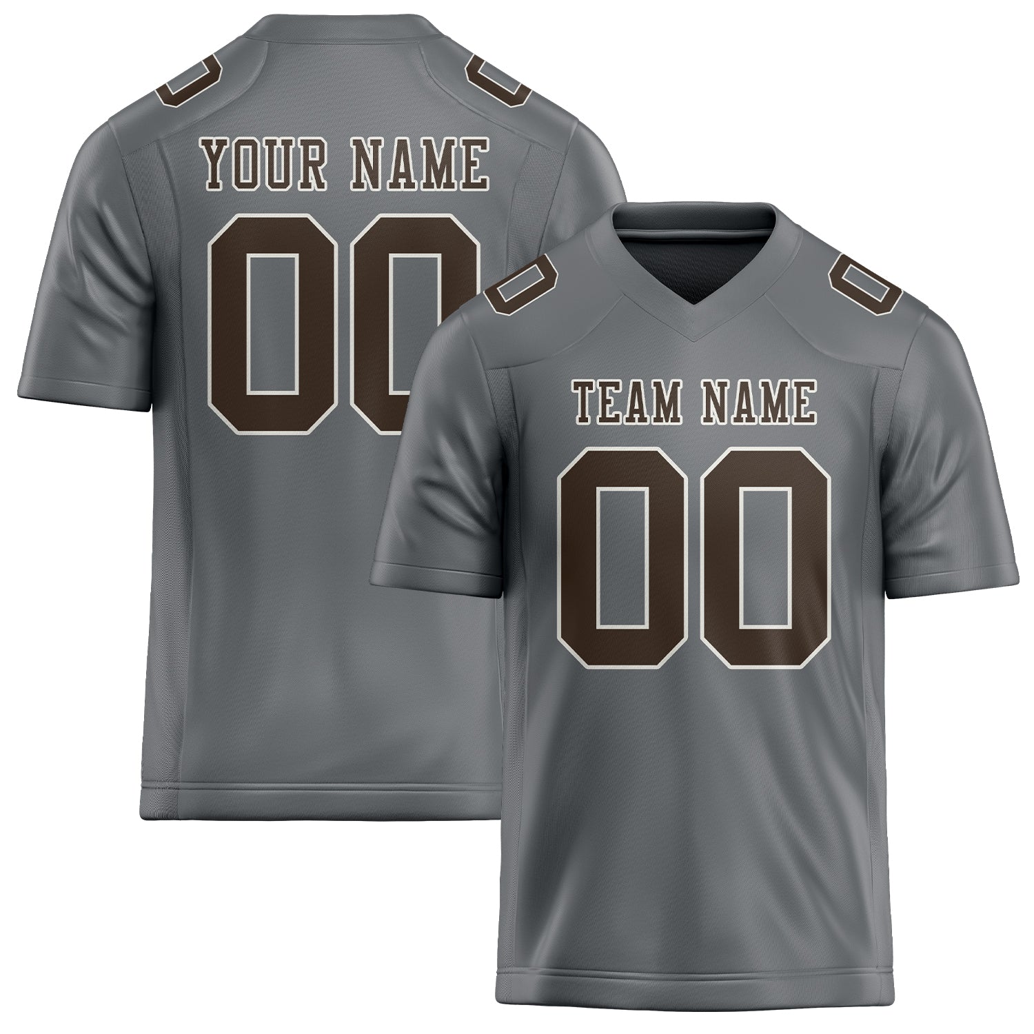 Maßgeschneidertes Professionelles Grau Braun Rugbytrikot