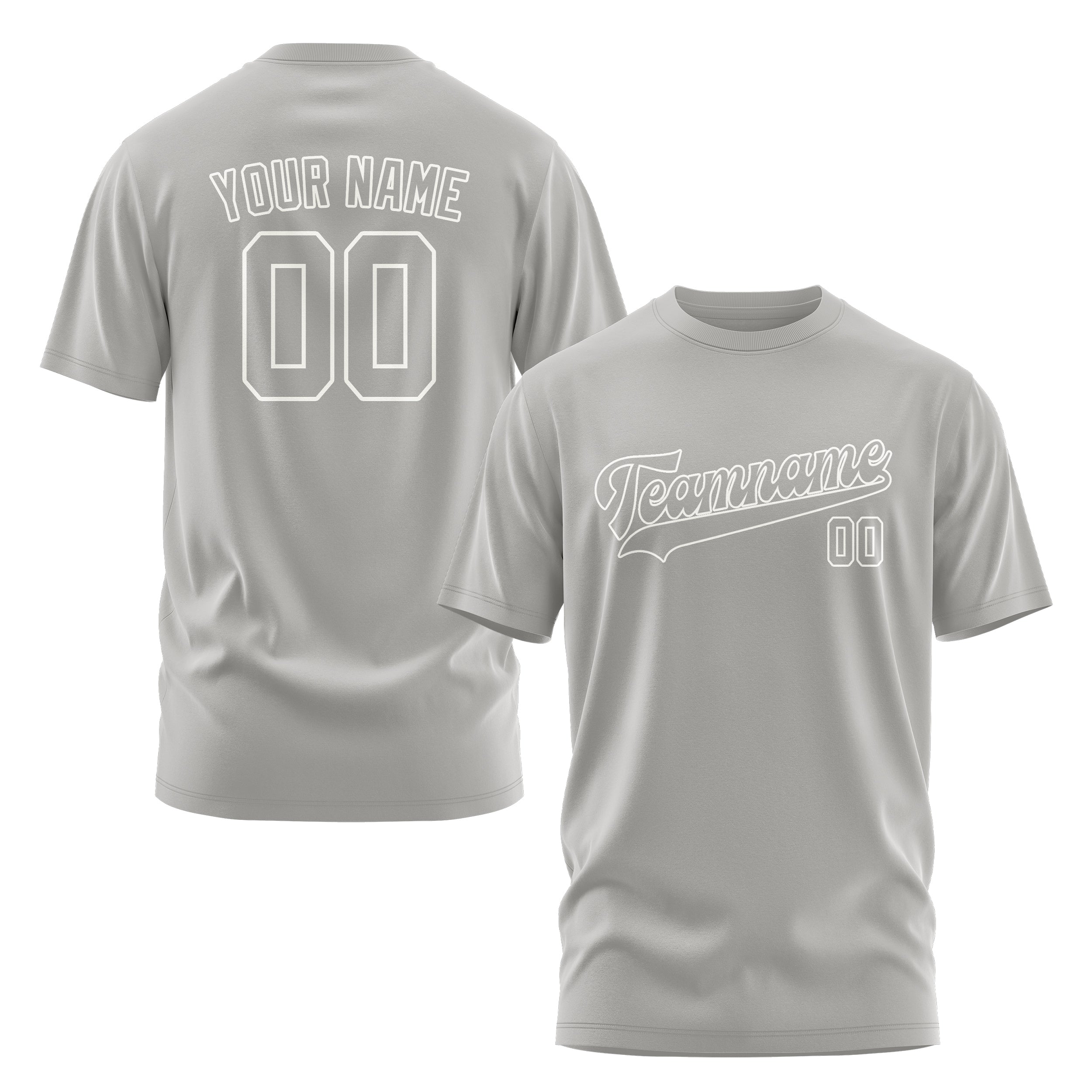 Maßgeschneidertes Grau Grau T-Shirt