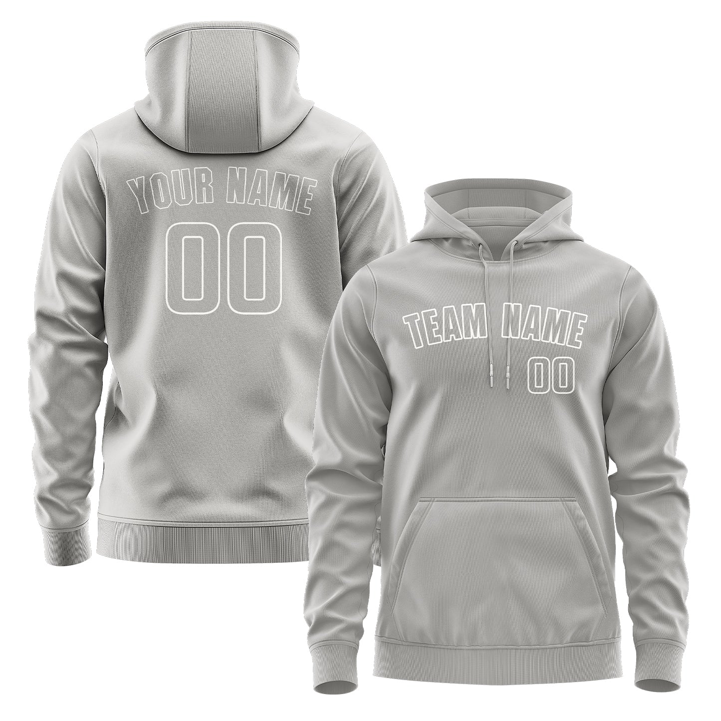 Maßgeschneidertes Grau Grau Hoodie