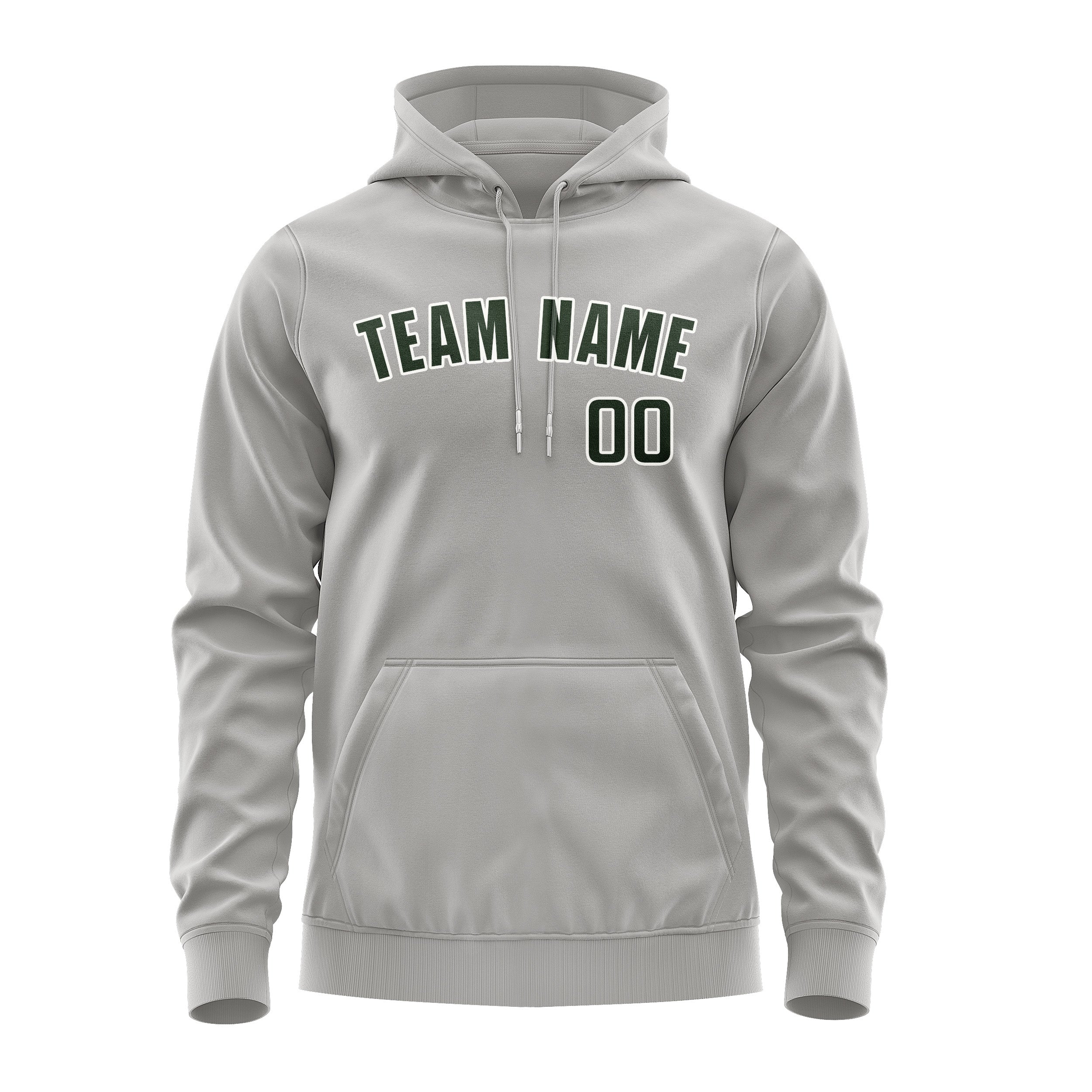 Maßgeschneidertes Grau Tannengrün Hoodie