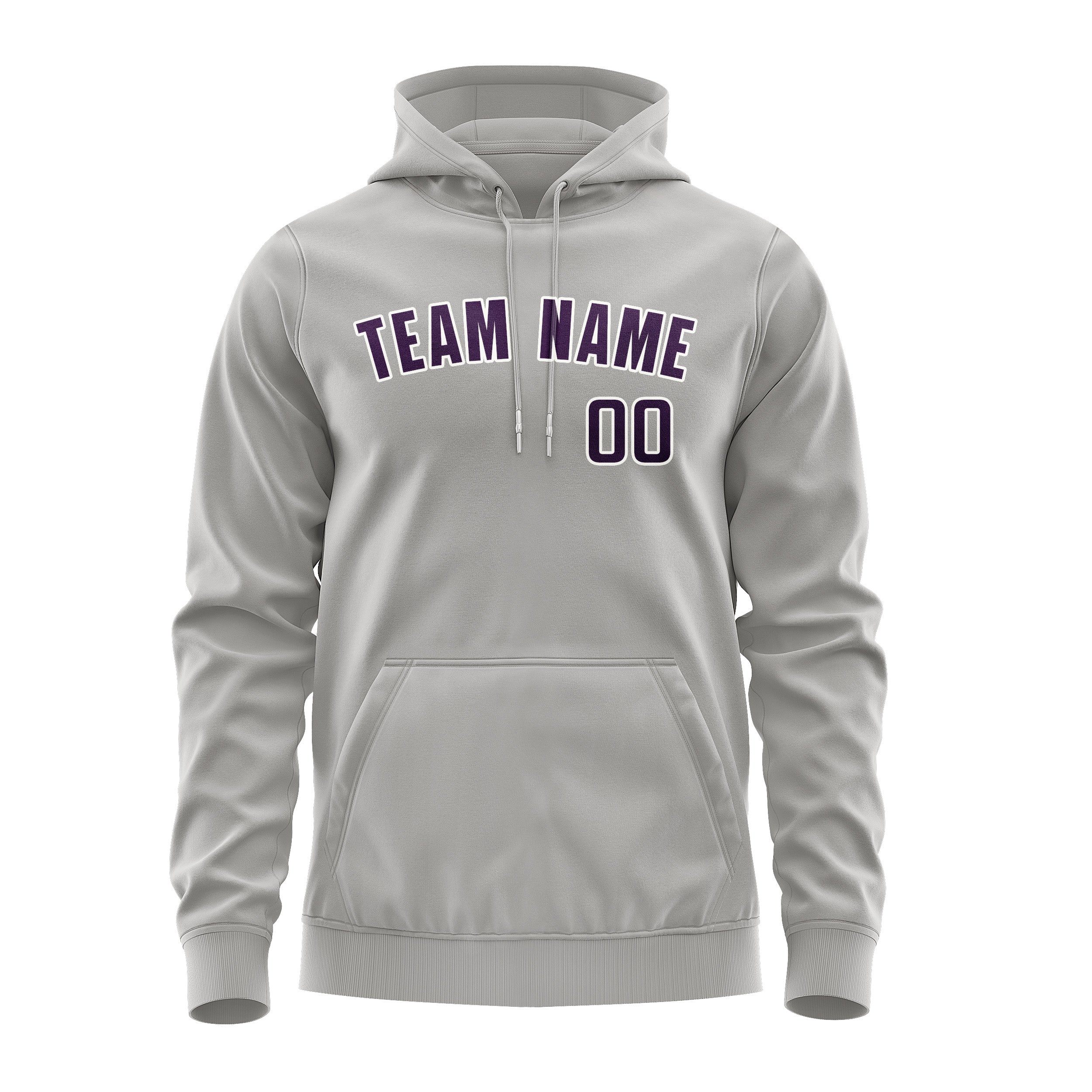 Maßgeschneidertes Grau Lila Hoodie