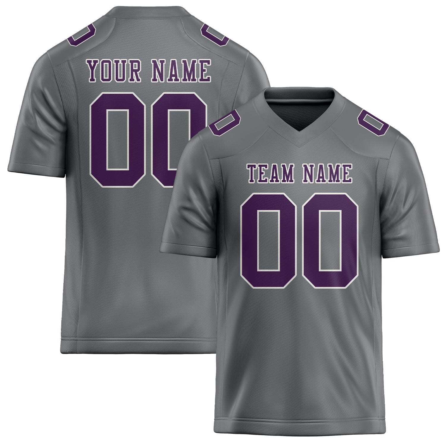 Maßgeschneidertes Professionelles Grau Lila Rugbytrikot