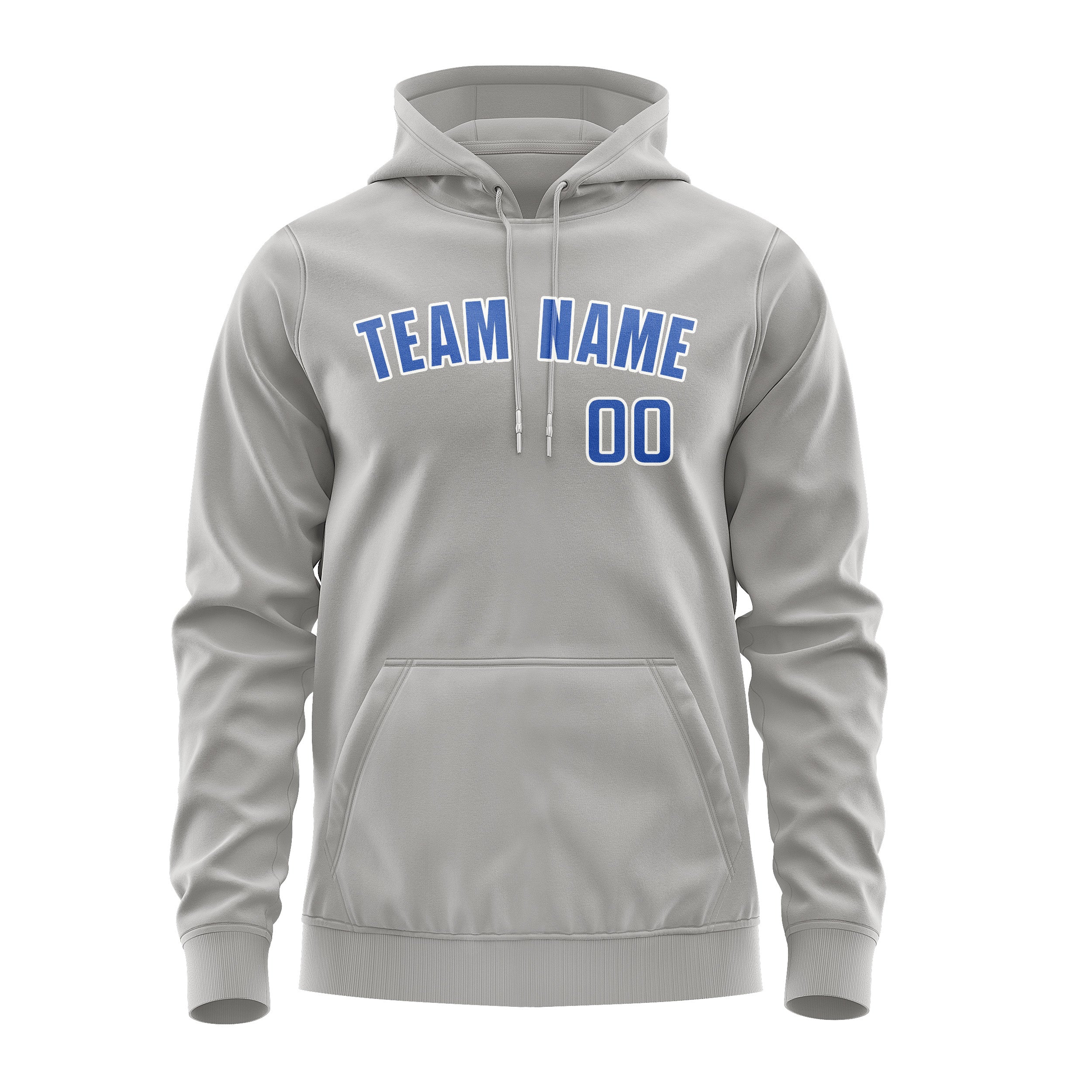 Maßgeschneidertes Grau Himmelblau Hoodie