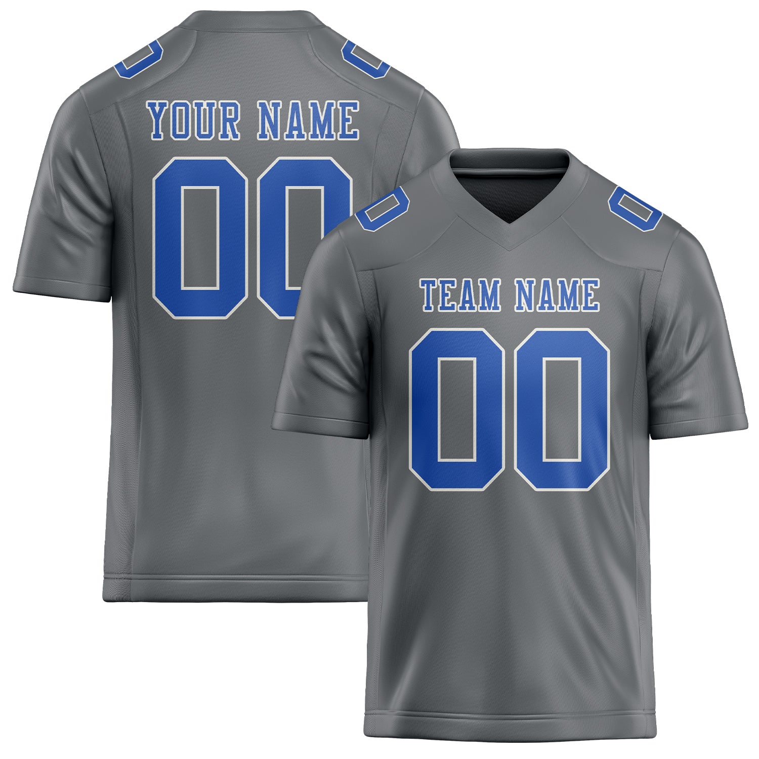 Maßgeschneidertes Professionelles Grau Himmelblau Rugbytrikot