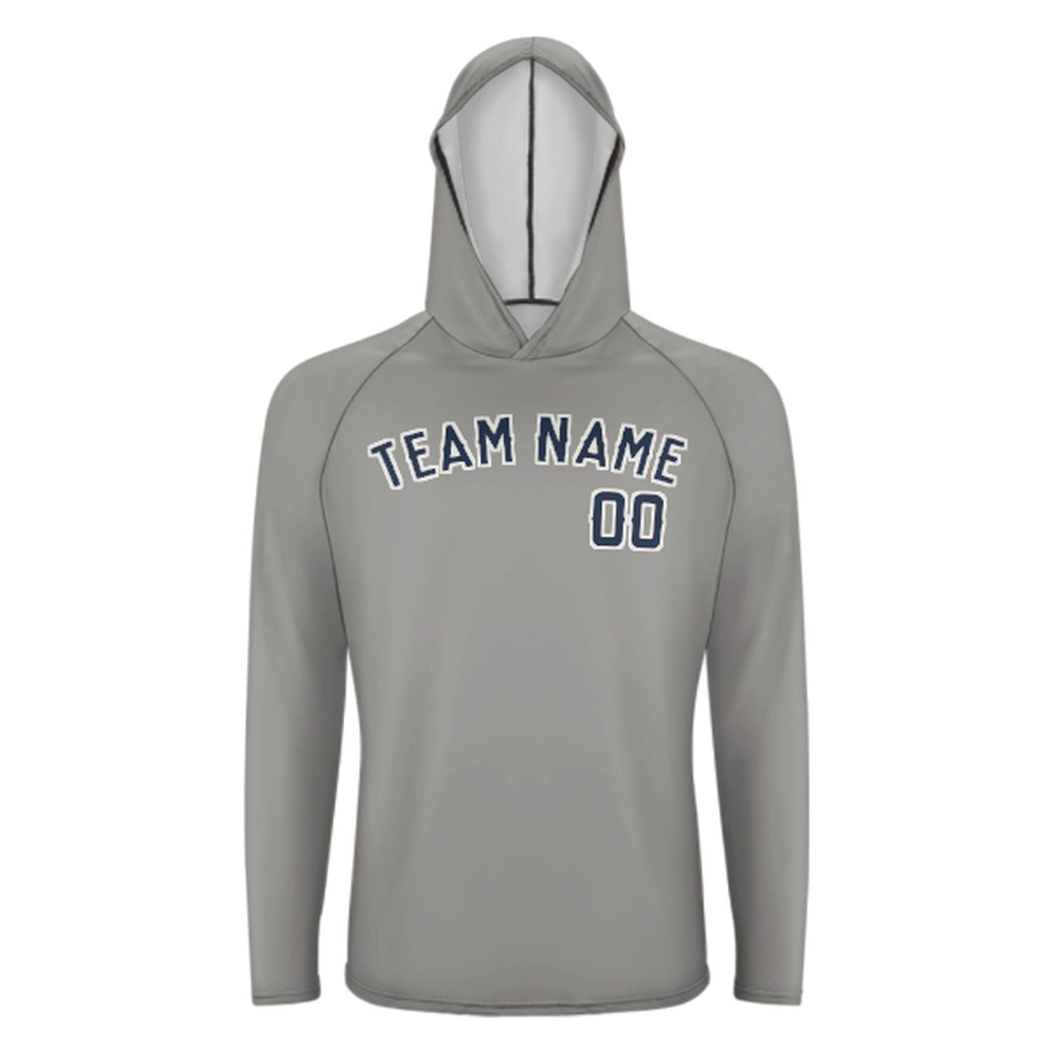 Šedá marová mořská blau uv hoodie na míru
