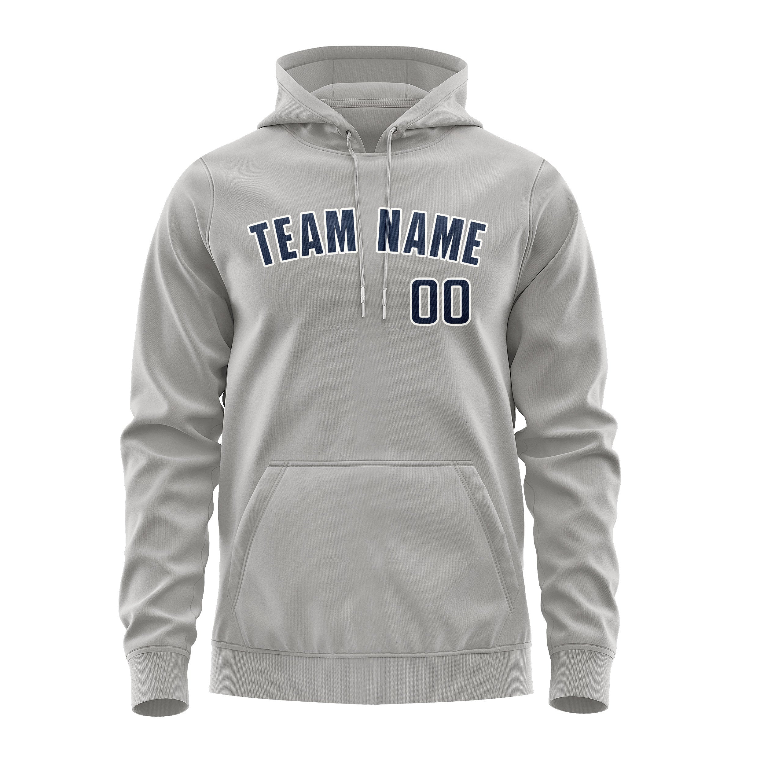 Maßgeschneidertes Grau Marineblau Hoodie