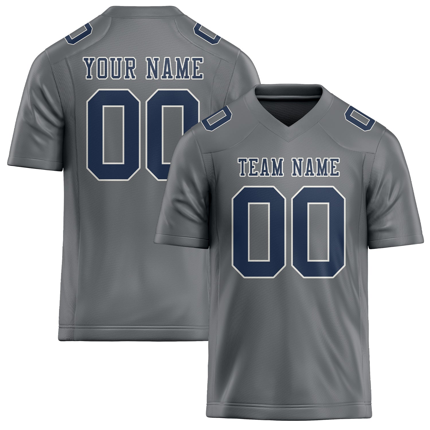 Maßgeschneidertes Professionelles Grau Marineblau Rugbytrikot