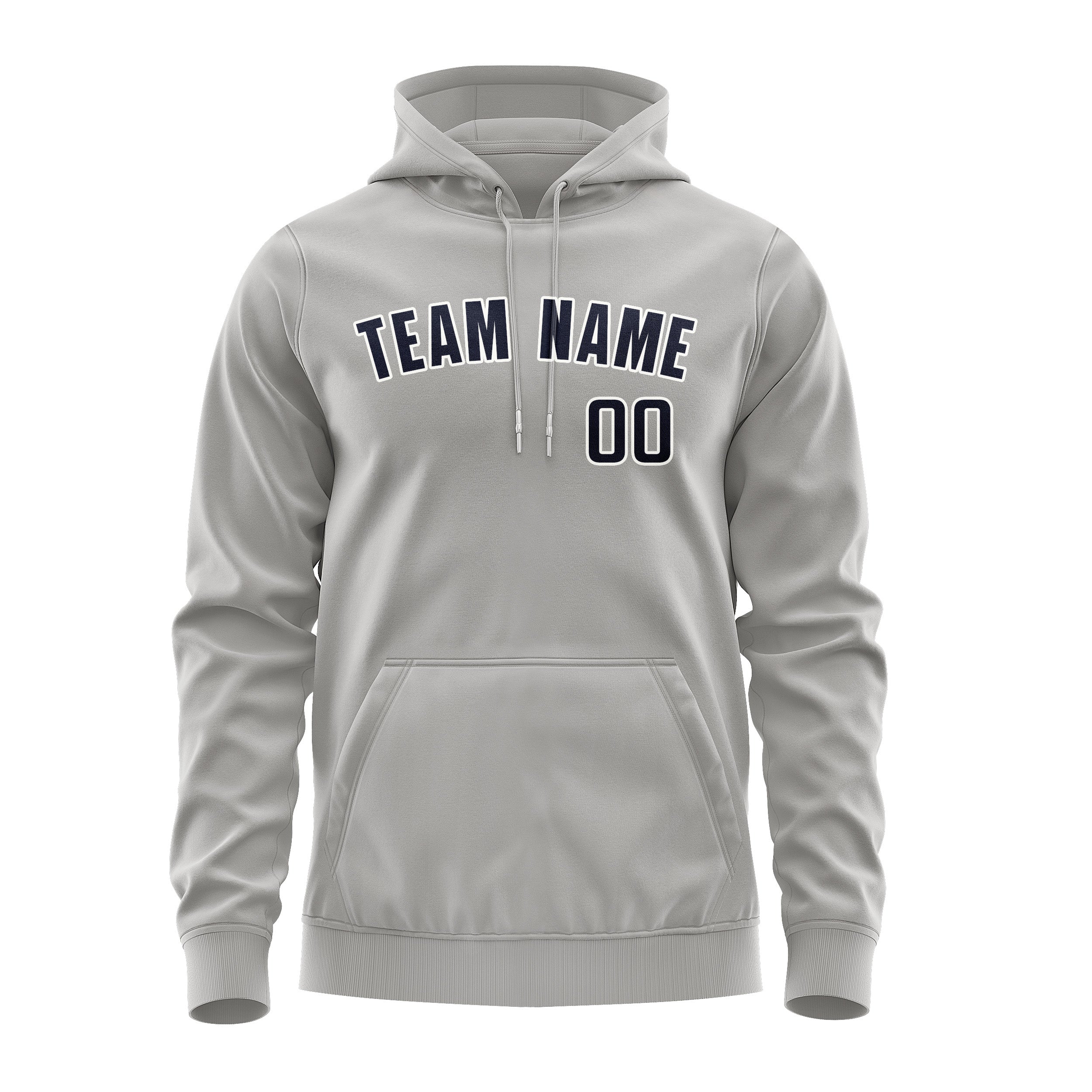 Maßgeschneidertes Grau Stahlblau Hoodie