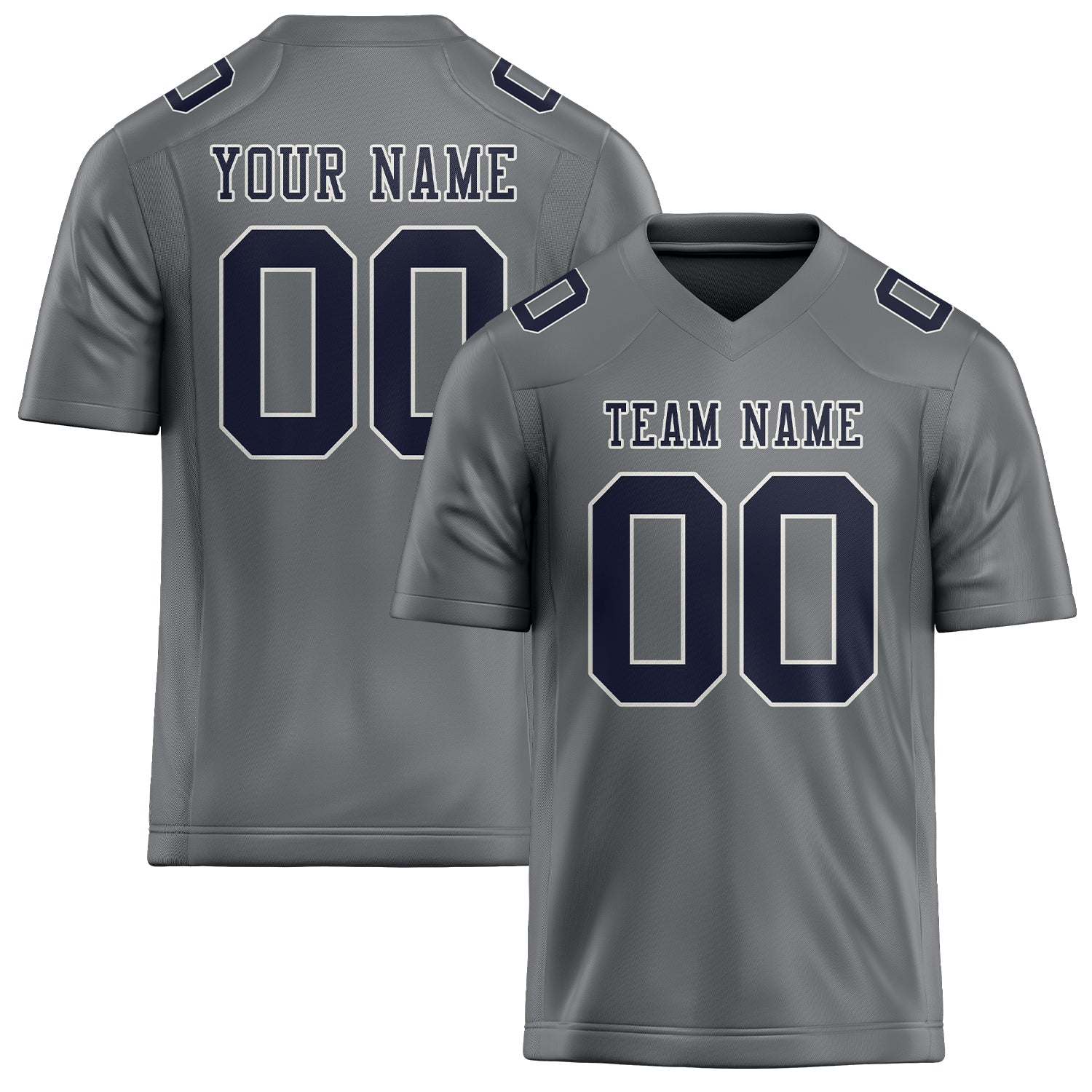 Maßgeschneidertes Professionelles Grau Stahlblau Rugbytrikot