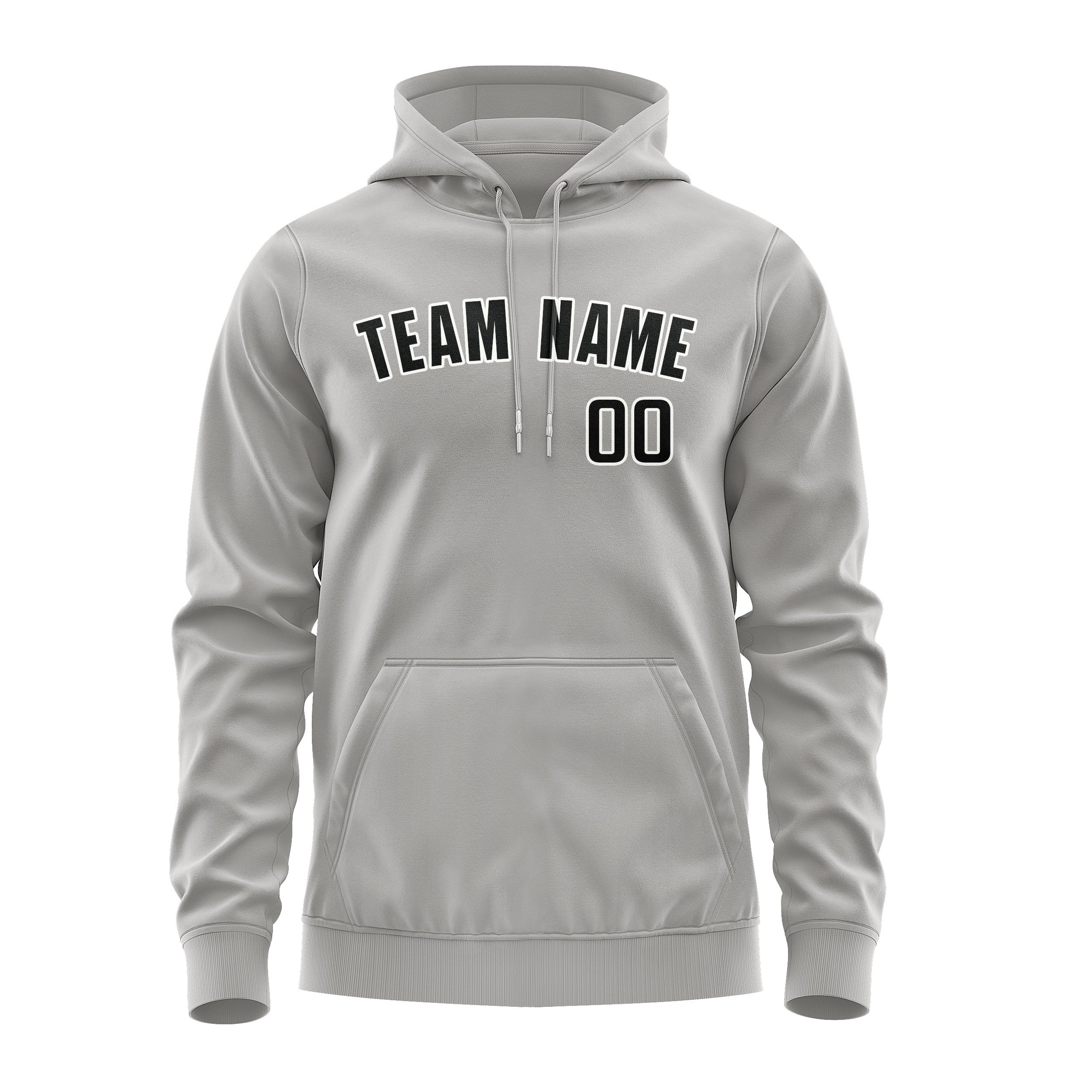 Maßgeschneidertes Grau Schwarz Hoodie