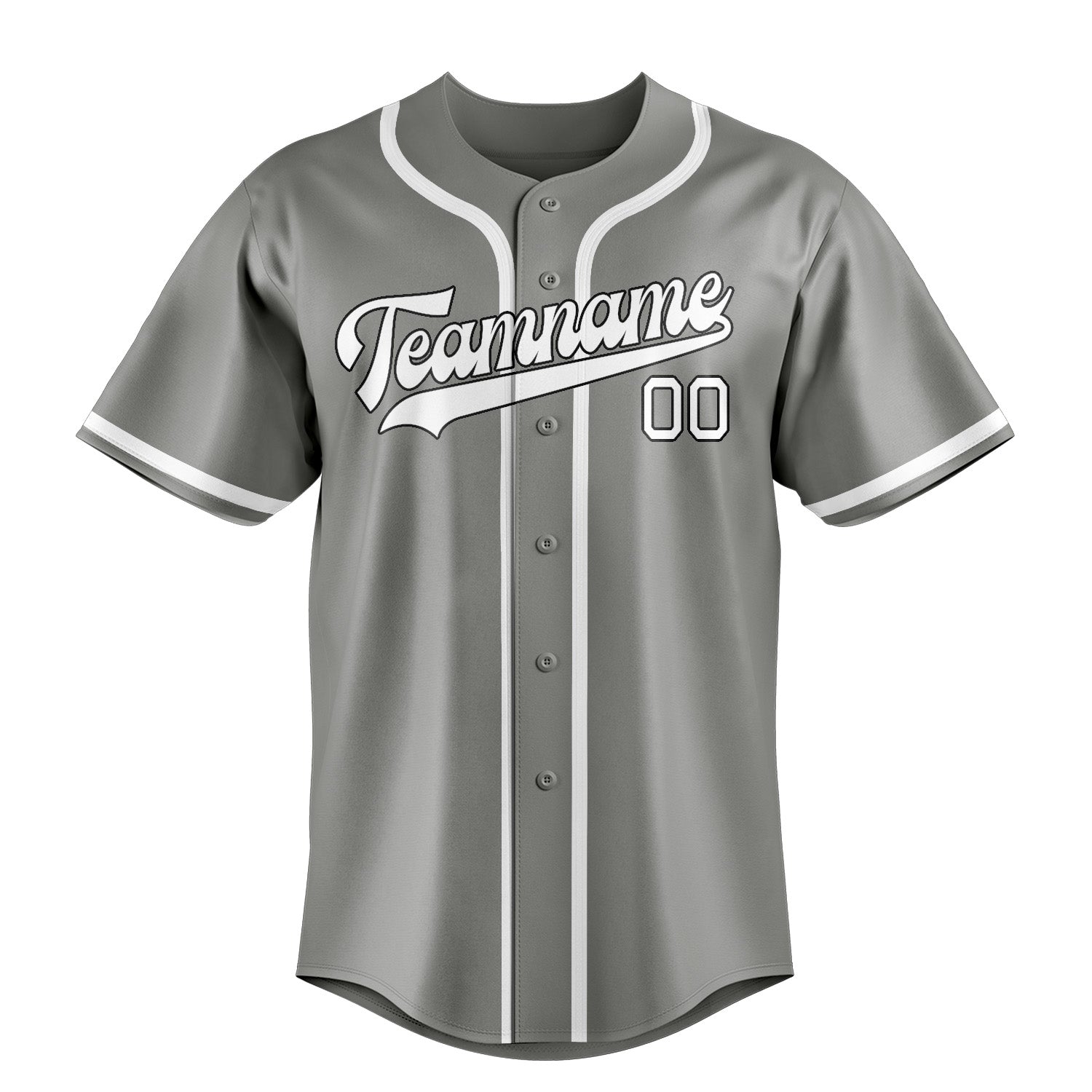 Benutzerdefiniertes Professionelles Grau Weiß Baseballtrikot