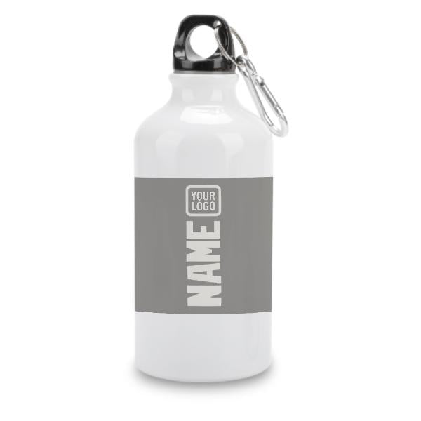 Maßgeschneidertes Grau Weiß Sportflasche