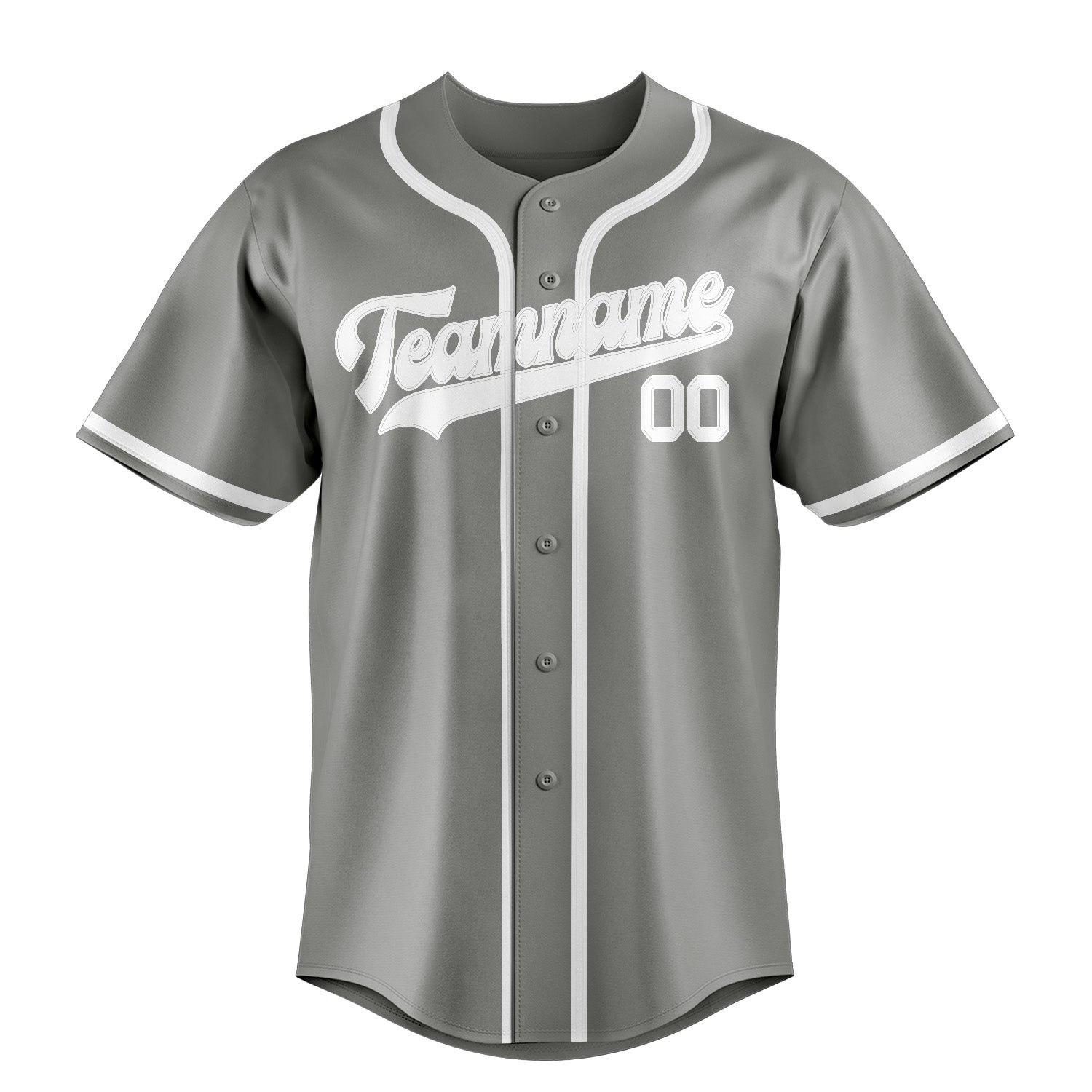 Benutzerdefiniertes Professionelles Grau Weiß Baseballtrikot