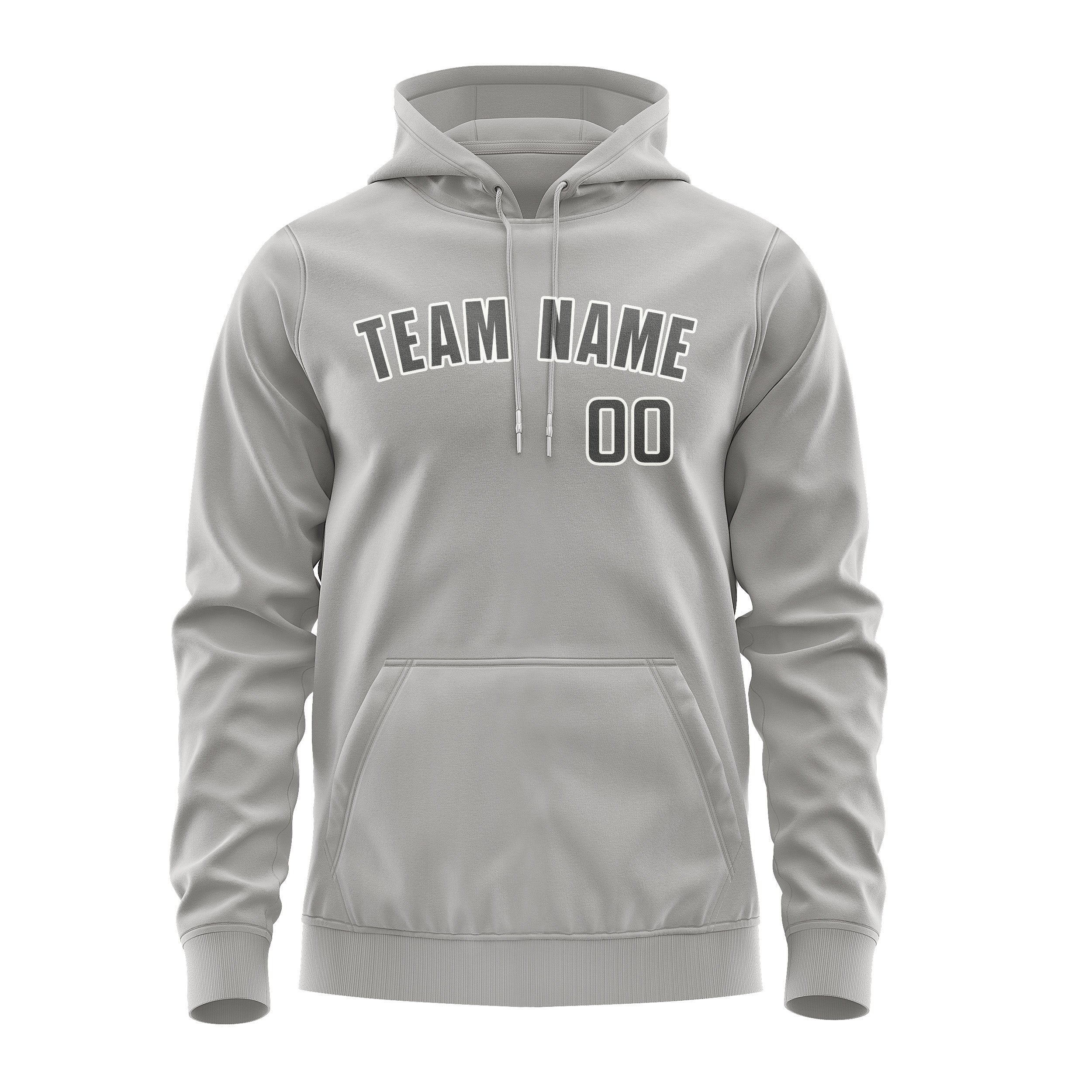 Maßgeschneidertes Grau Dunkelgrau Hoodie