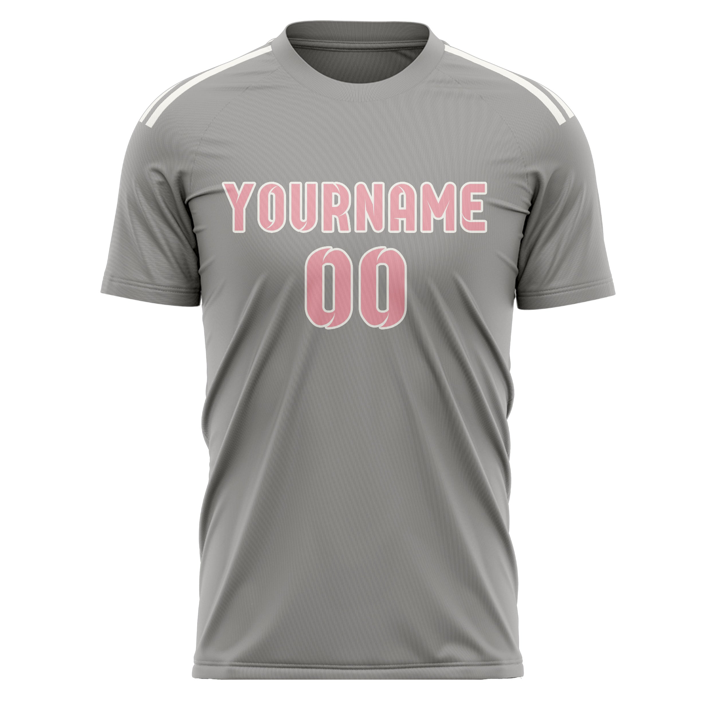 Benutzerdefiniertes Professionelles Grau Rosa Fußballtrikot