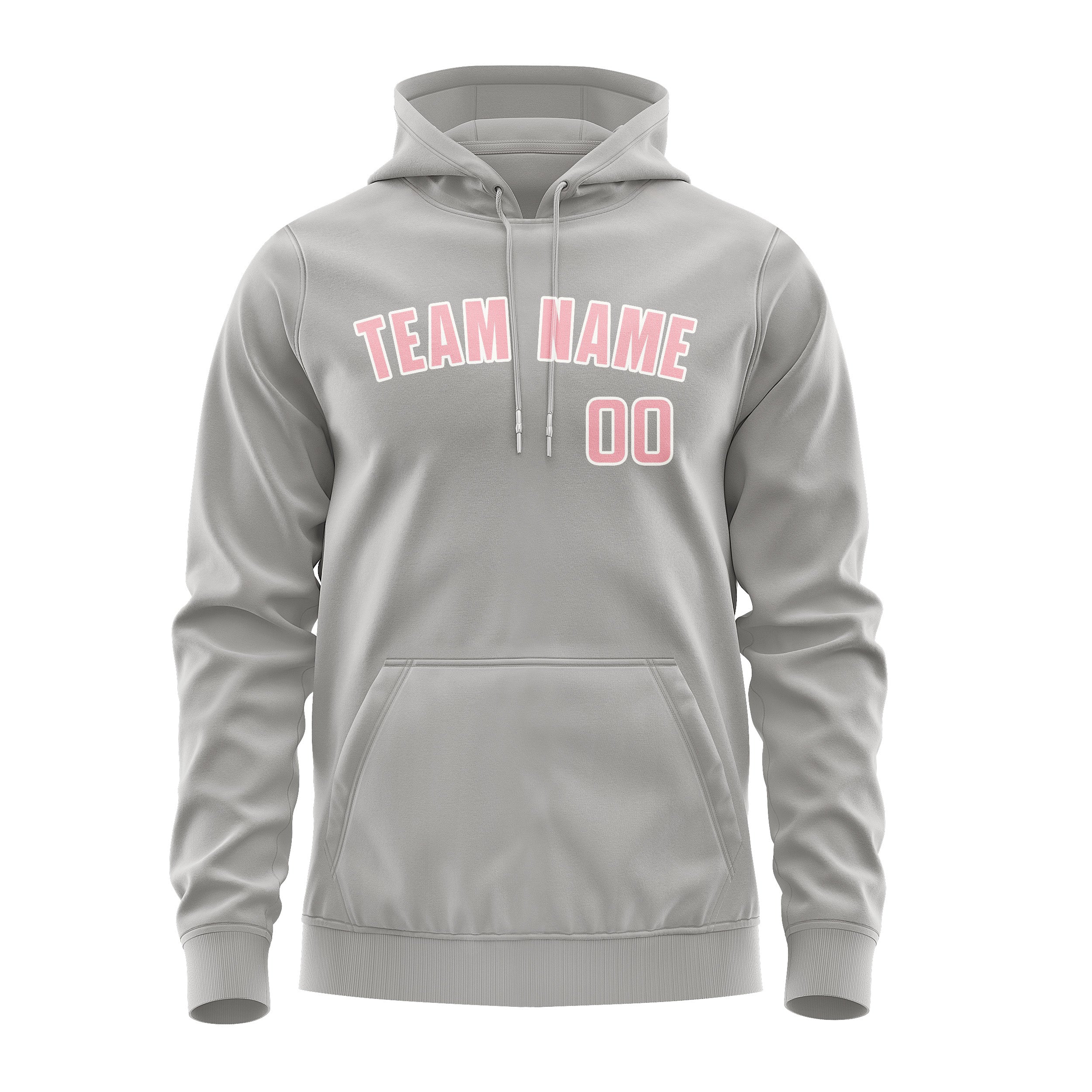 Maßgeschneidertes Grau Rosa Hoodie