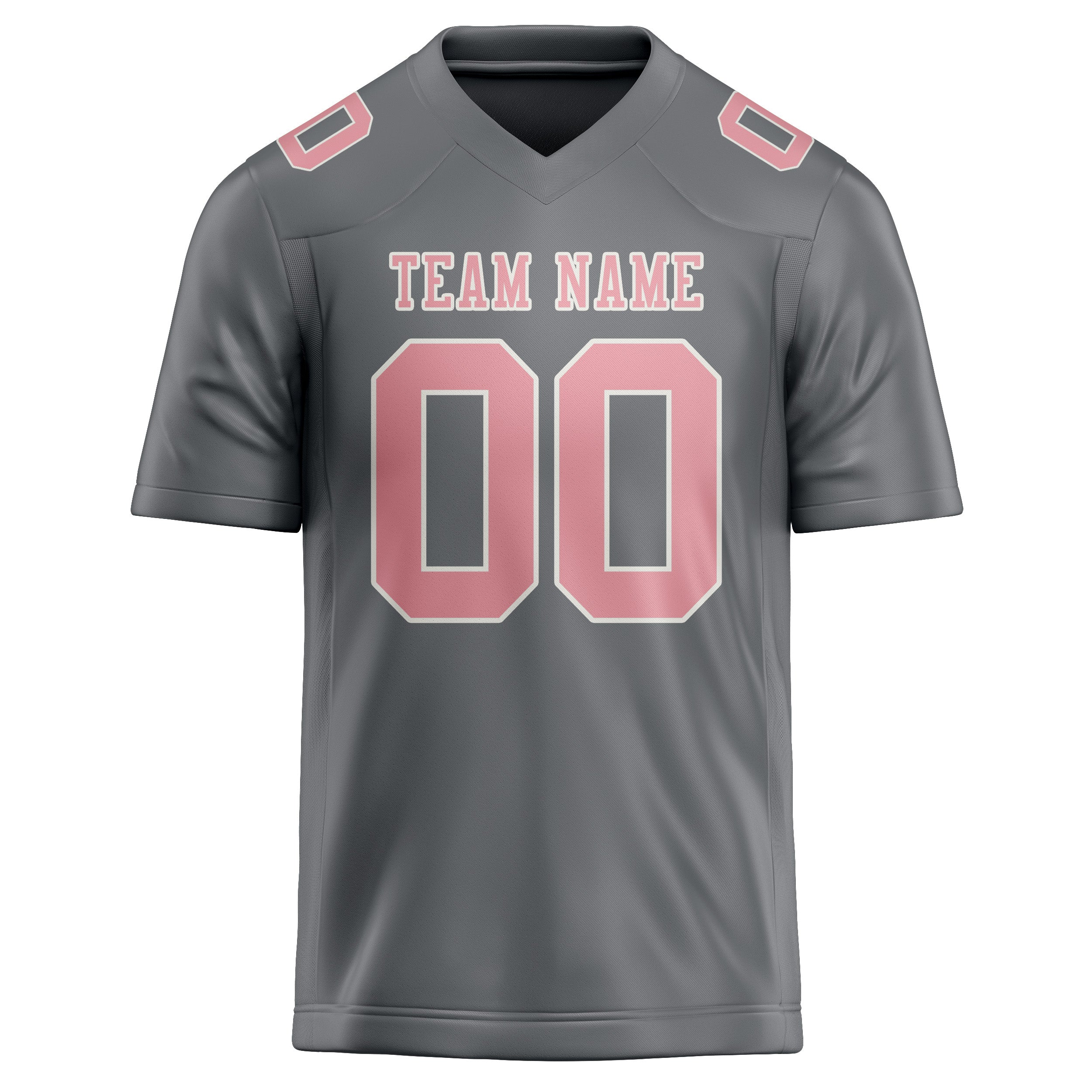 Maßgeschneidertes Professionelles Grau Rosa Rugbytrikot