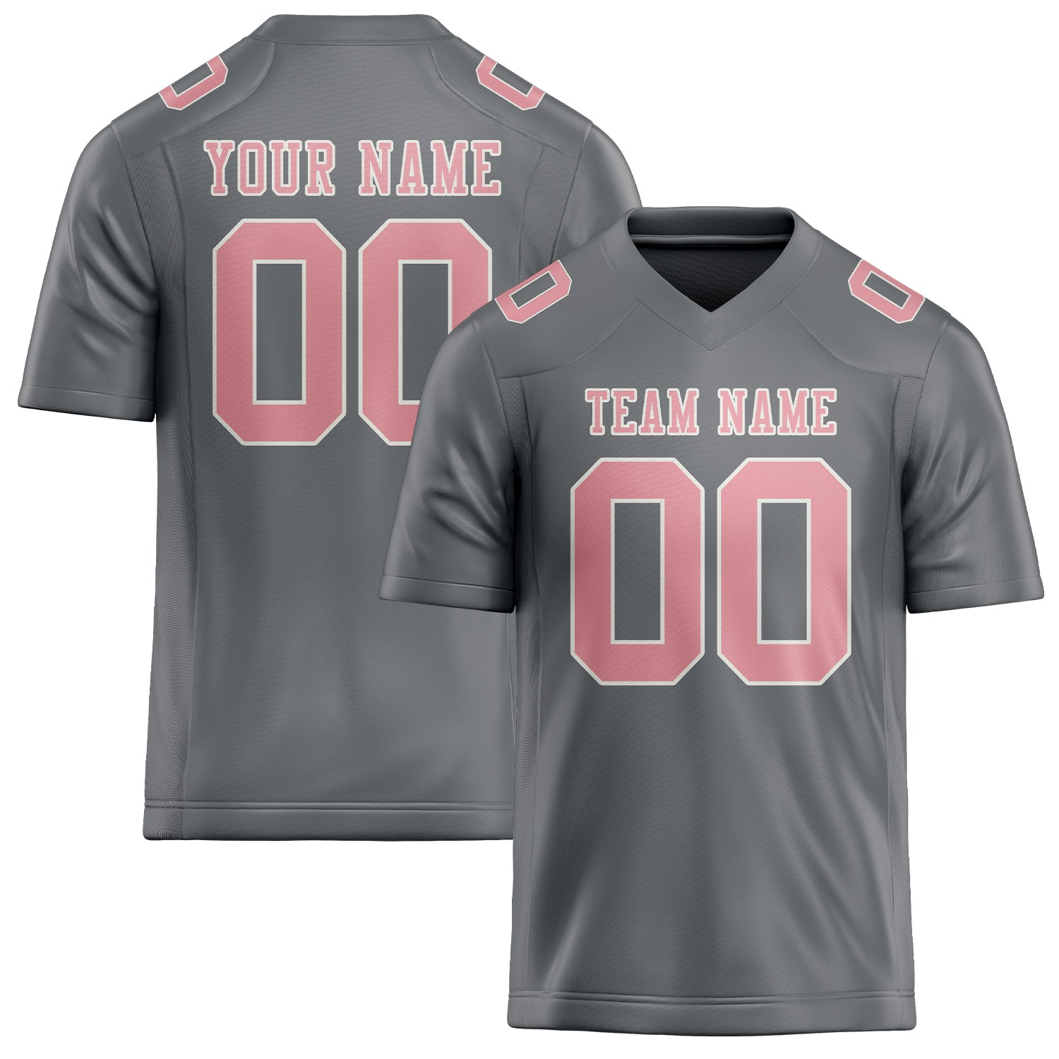 Maßgeschneidertes Professionelles Grau Rosa Rugbytrikot