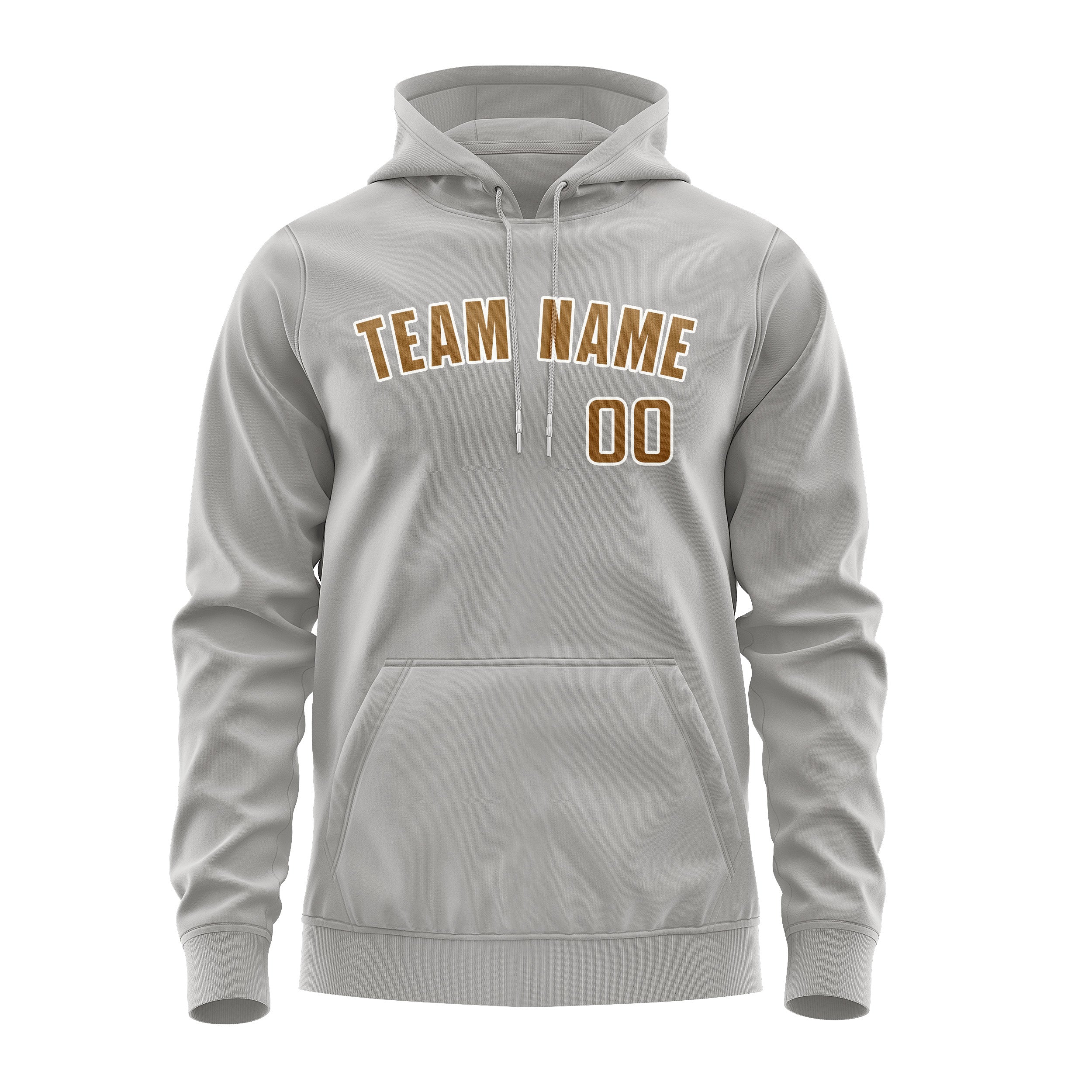 Maßgeschneidertes Grau Khaki Hoodie