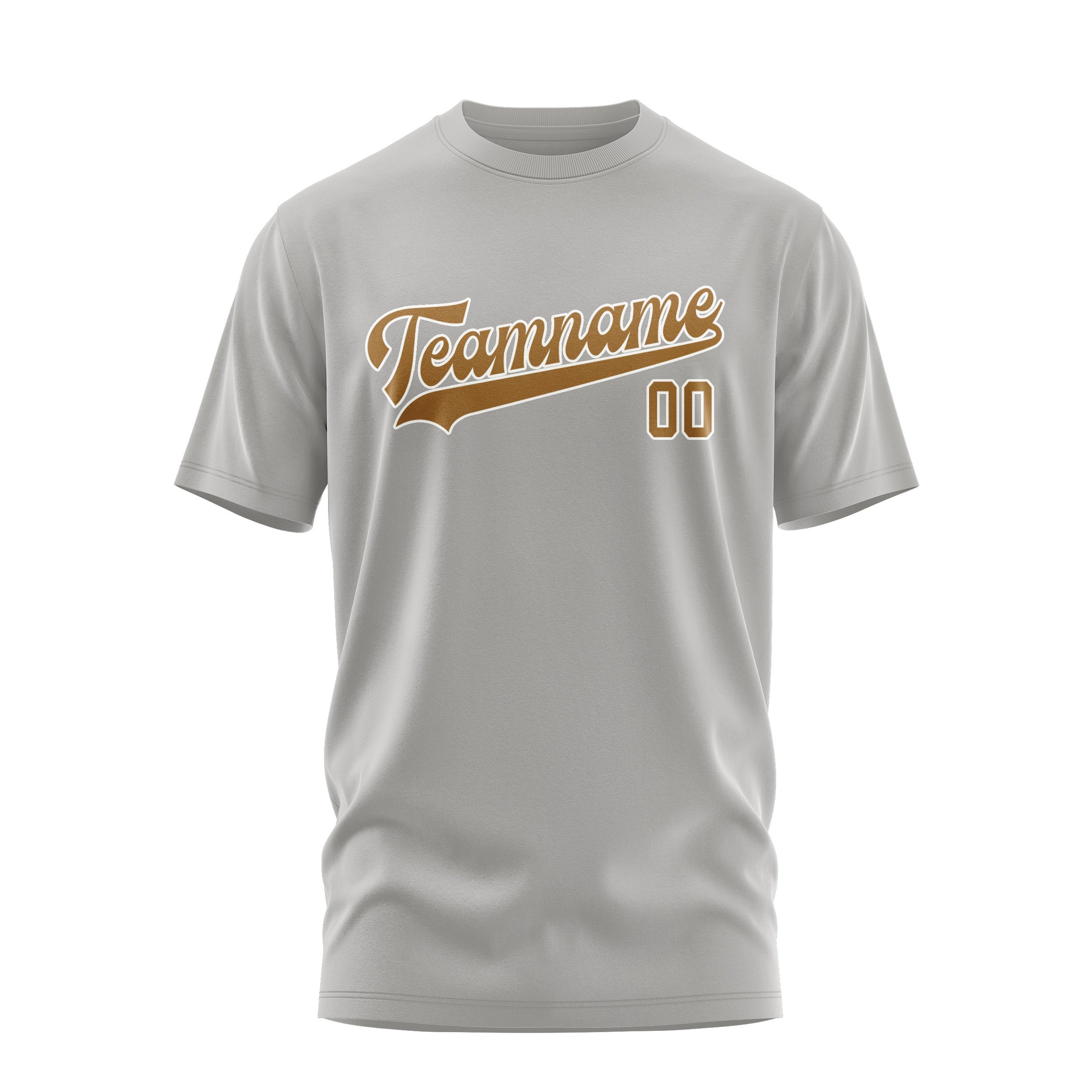 Maßgeschneidertes Grau Khaki T-Shirt