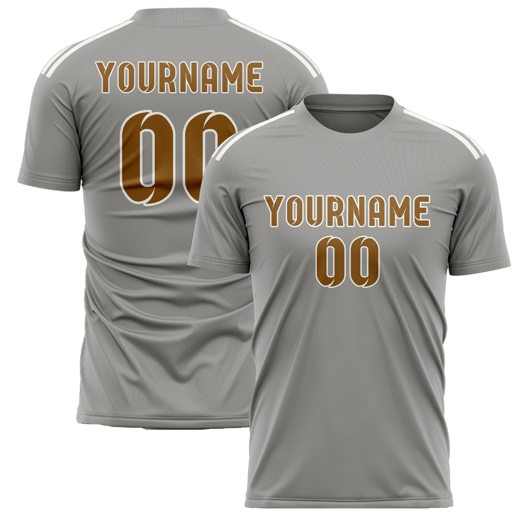 Benutzerdefiniertes Professionelles Grau Khaki Fußballtrikot