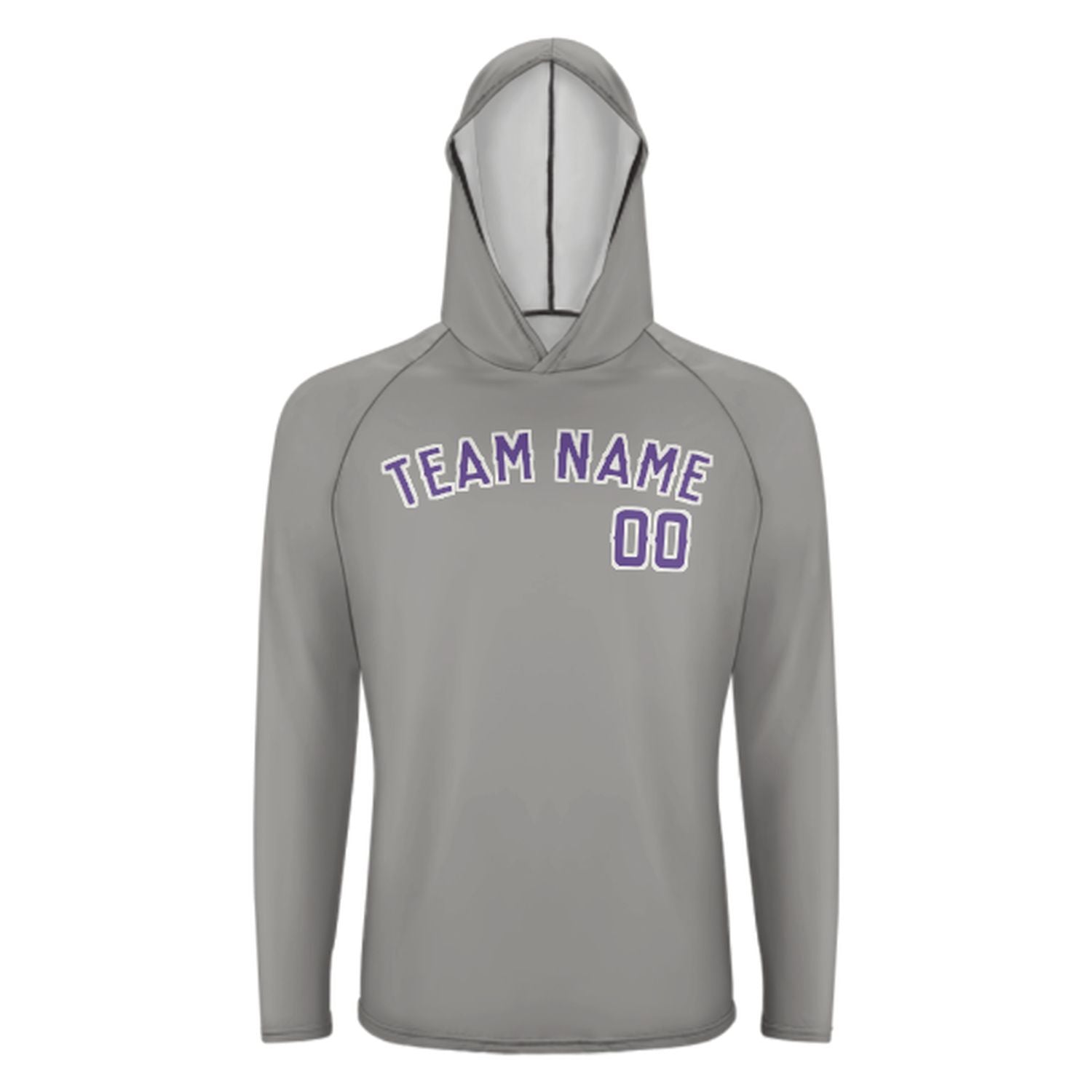 Maßgeschneidertes Grau Lavendel UV-Hoodie