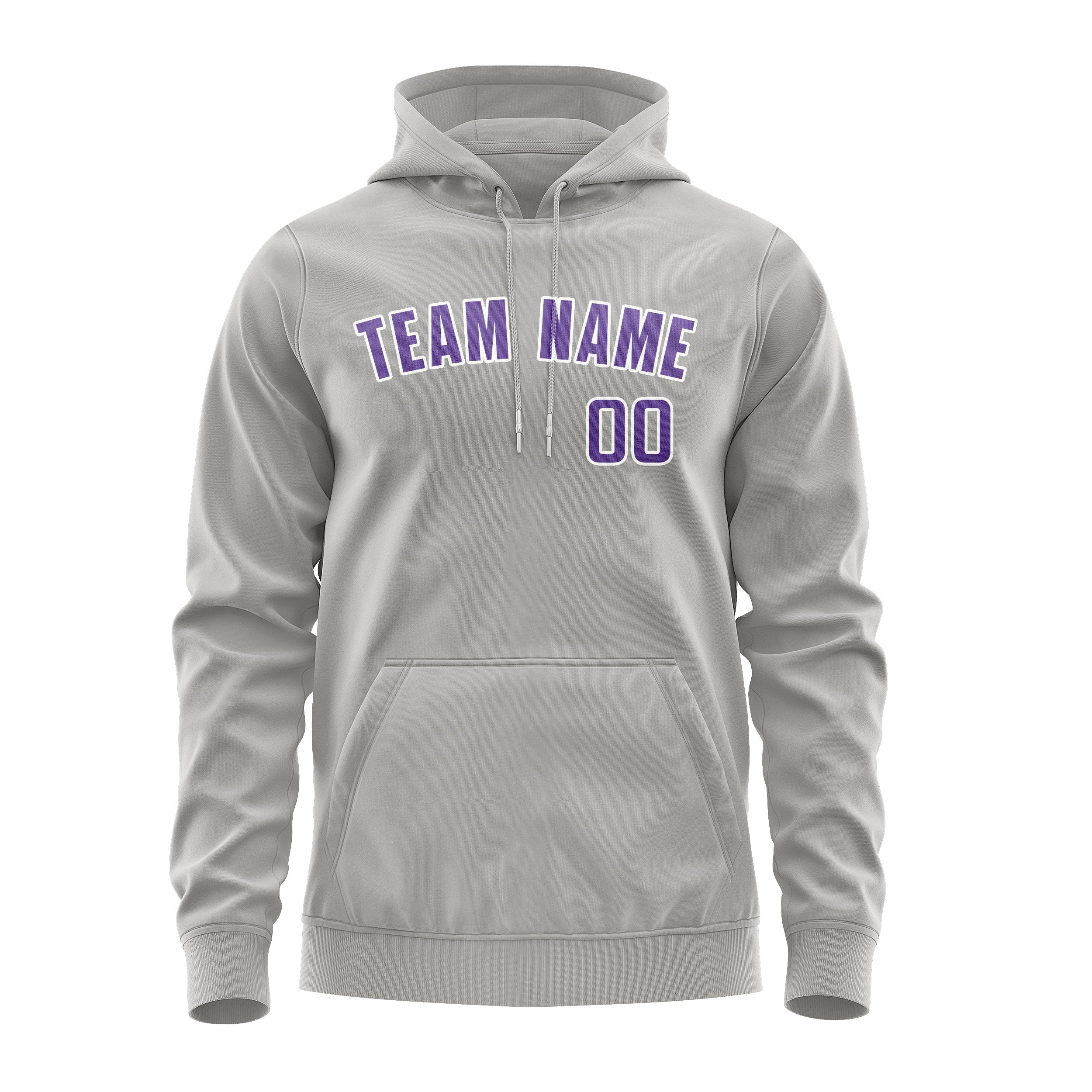 Maßgeschneidertes Grau Lavendel Hoodie