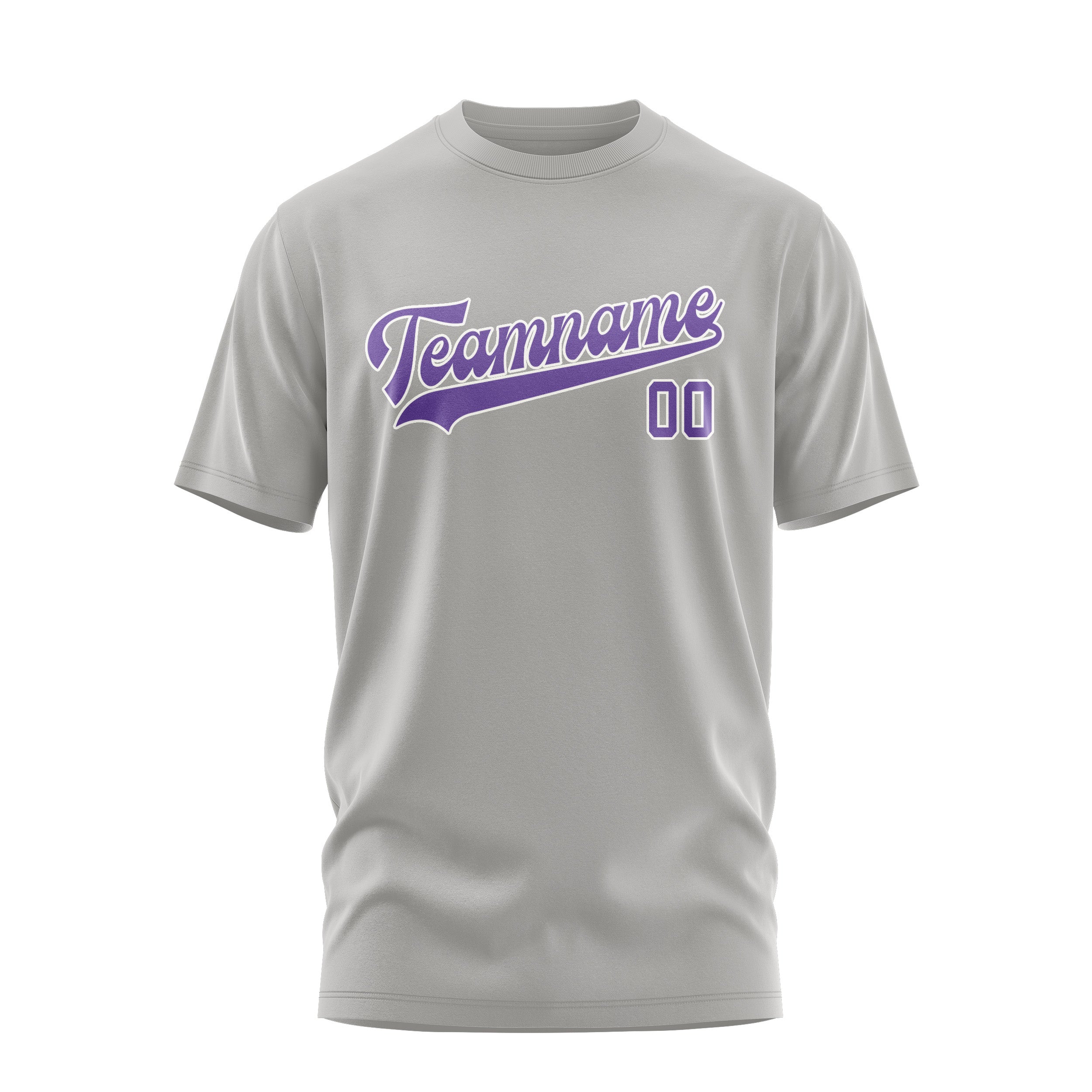 Maßgeschneidertes Grau Lavendel T-Shirt