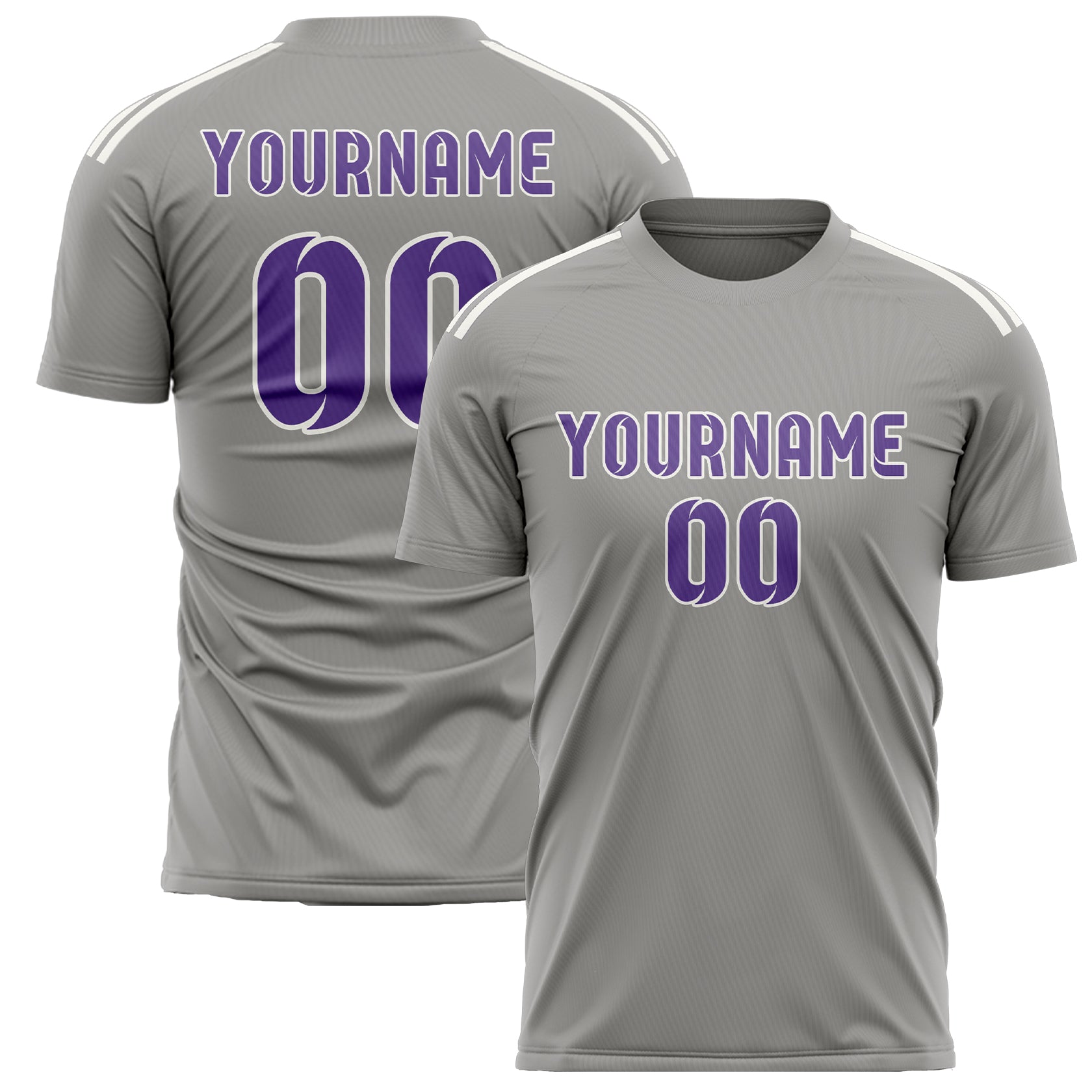Benutzerdefiniertes Professionelles Grau Lavendel Fußballtrikot
