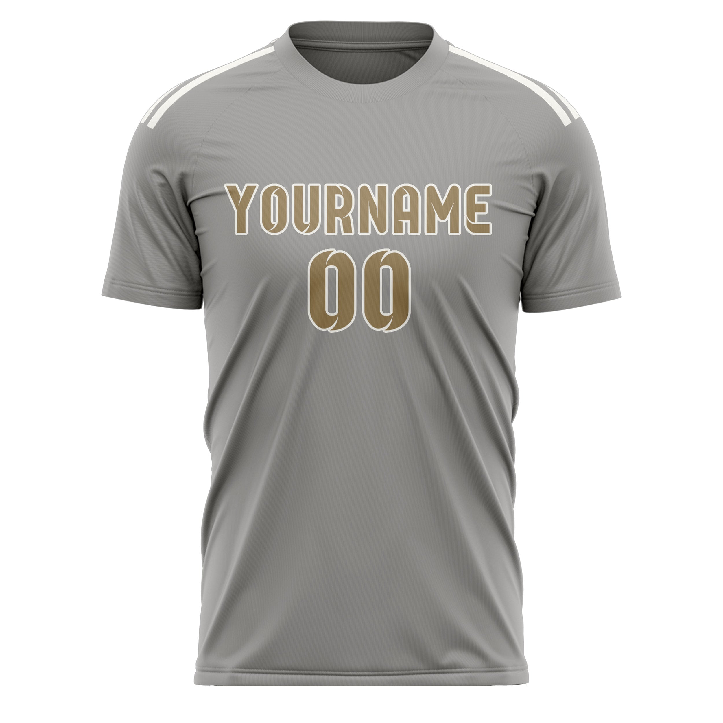 Benutzerdefiniertes Professionelles Grau Hellkhaki Fußballtrikot