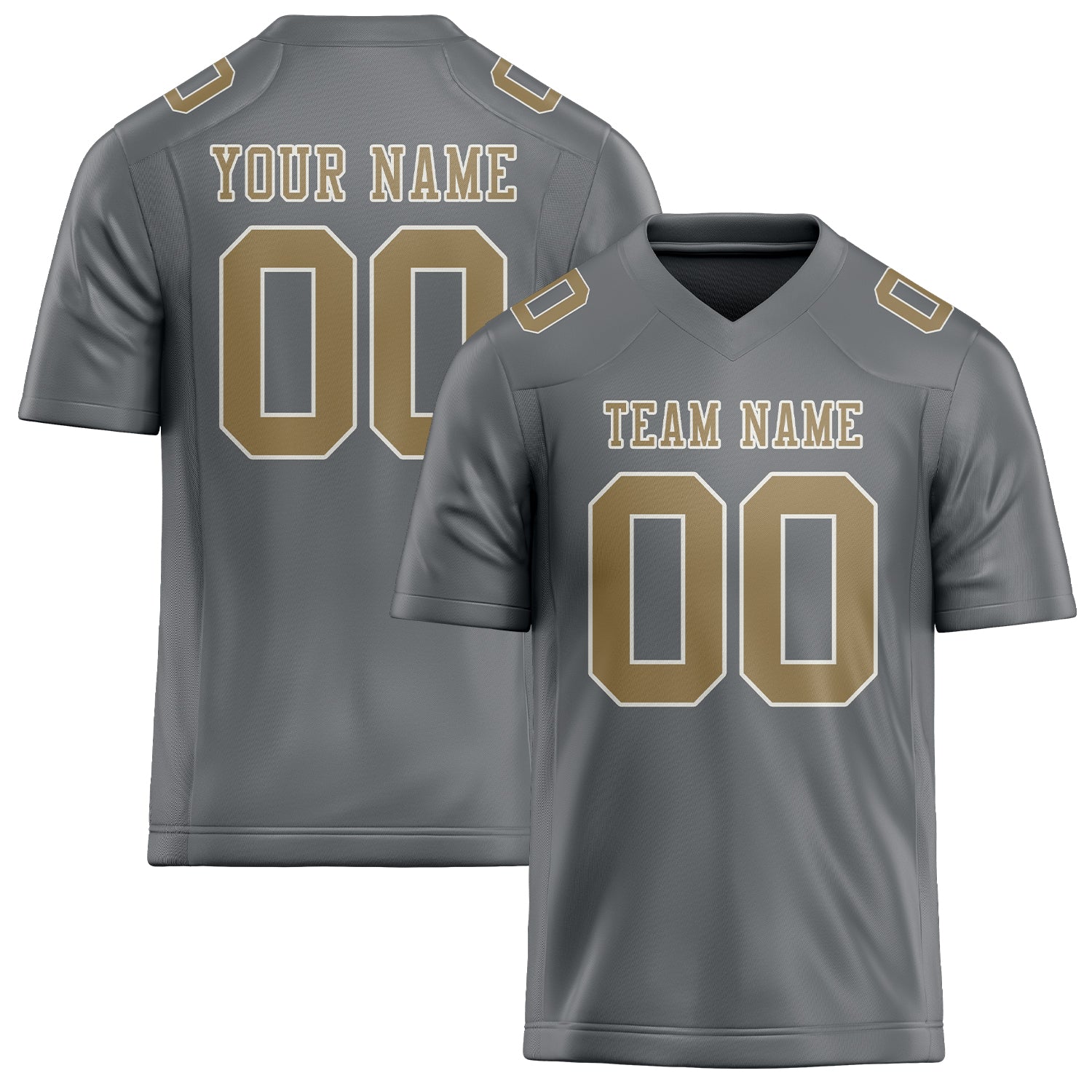 Maßgeschneidertes Professionelles Grau Hellkhaki Rugbytrikot