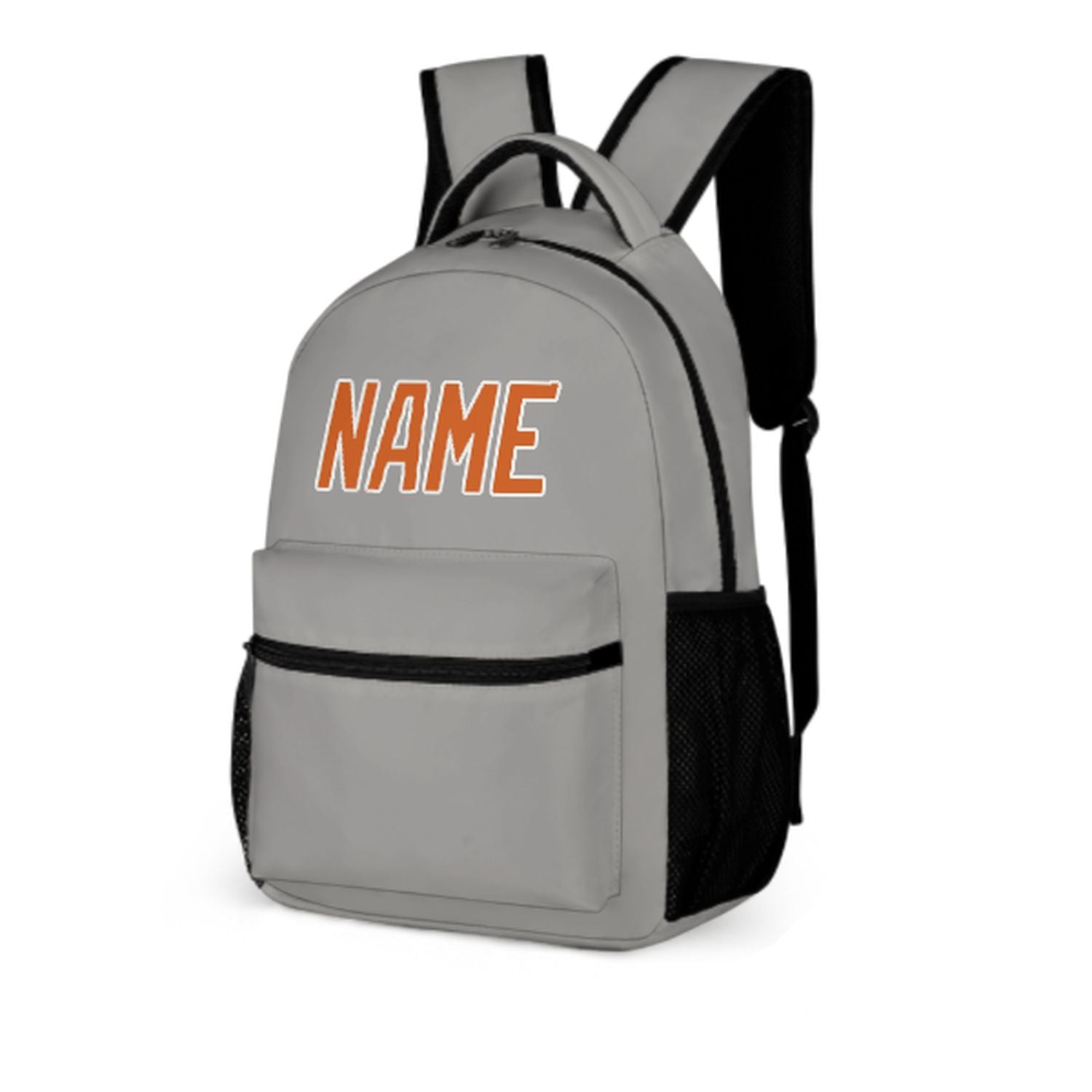 Maßgeschneidertes Grau Orange Kinderrucksack