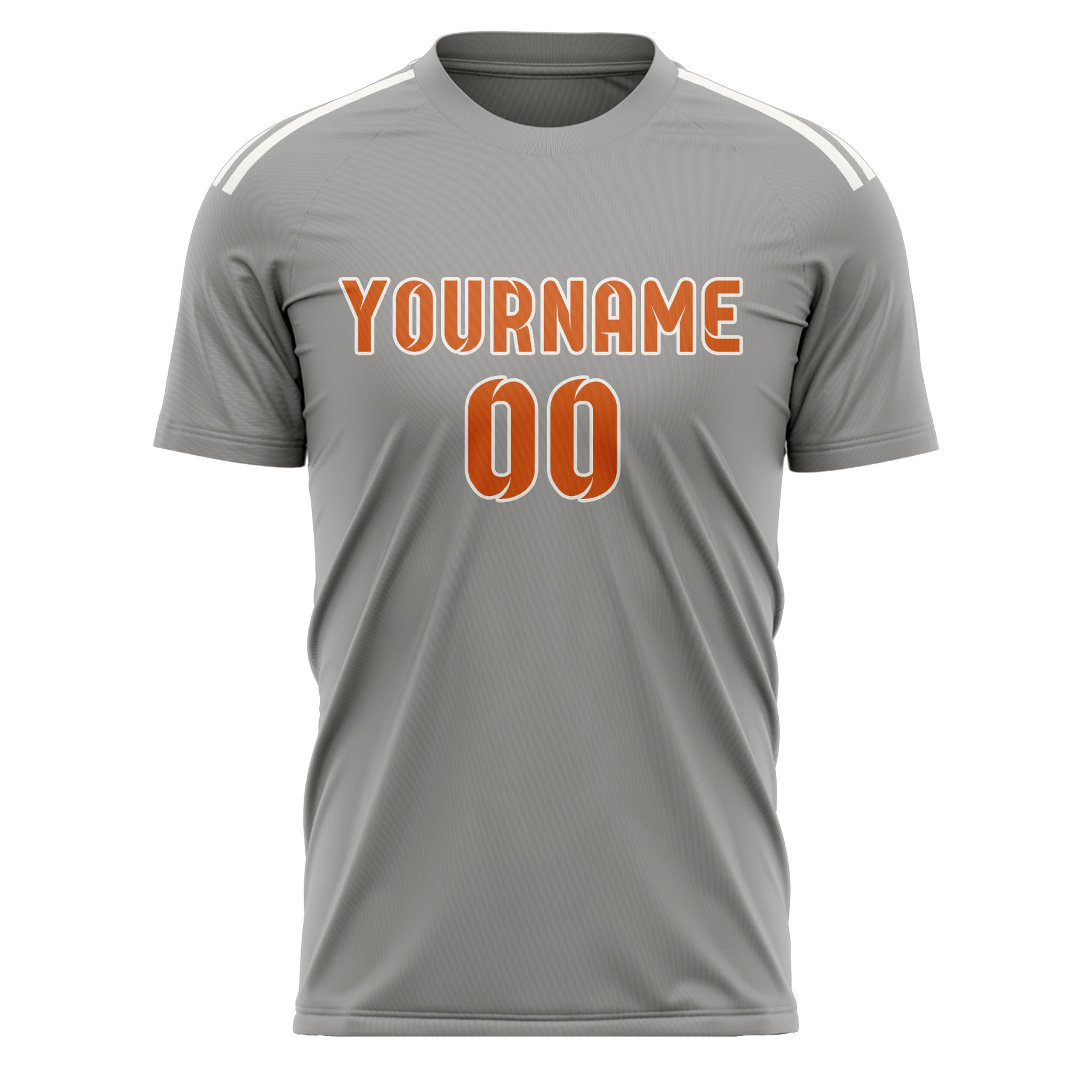 Benutzerdefiniertes Professionelles Grau Orange Fußballtrikot
