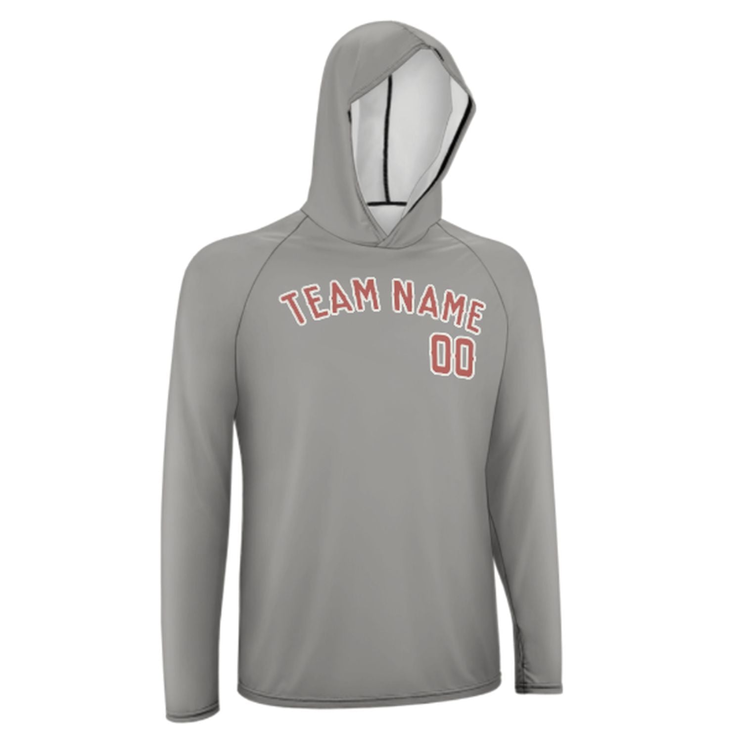 Maßgeschneidertes Grau Kupferrose UV-Hoodie