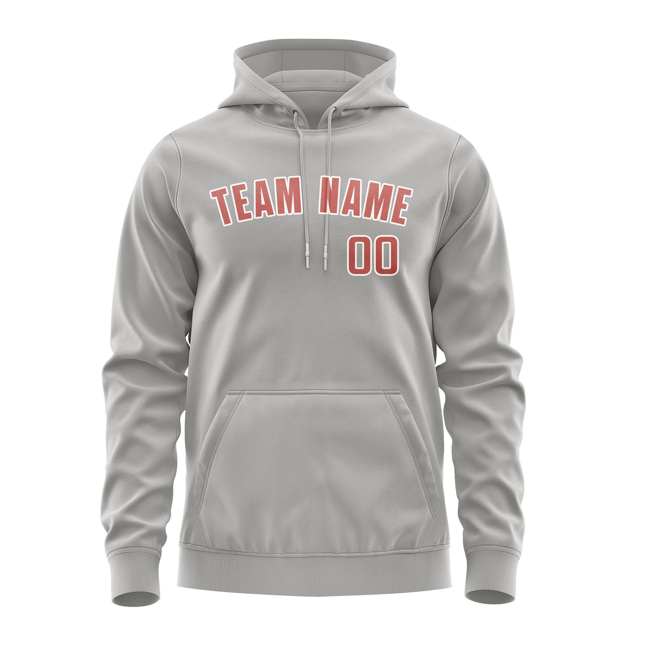 Maßgeschneidertes Grau Kupferrose Hoodie