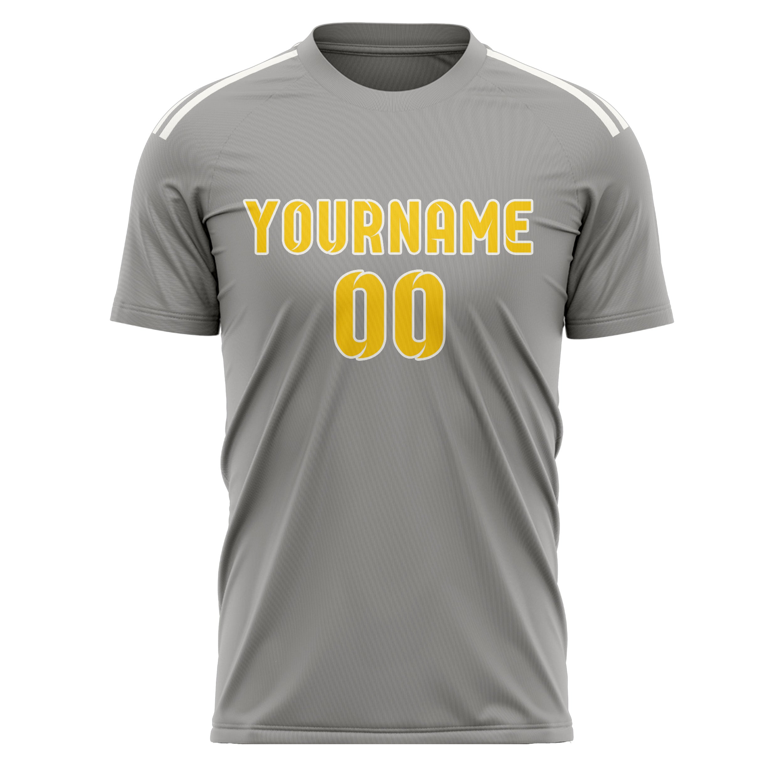 Benutzerdefiniertes Professionelles Grau Gold Fußballtrikot