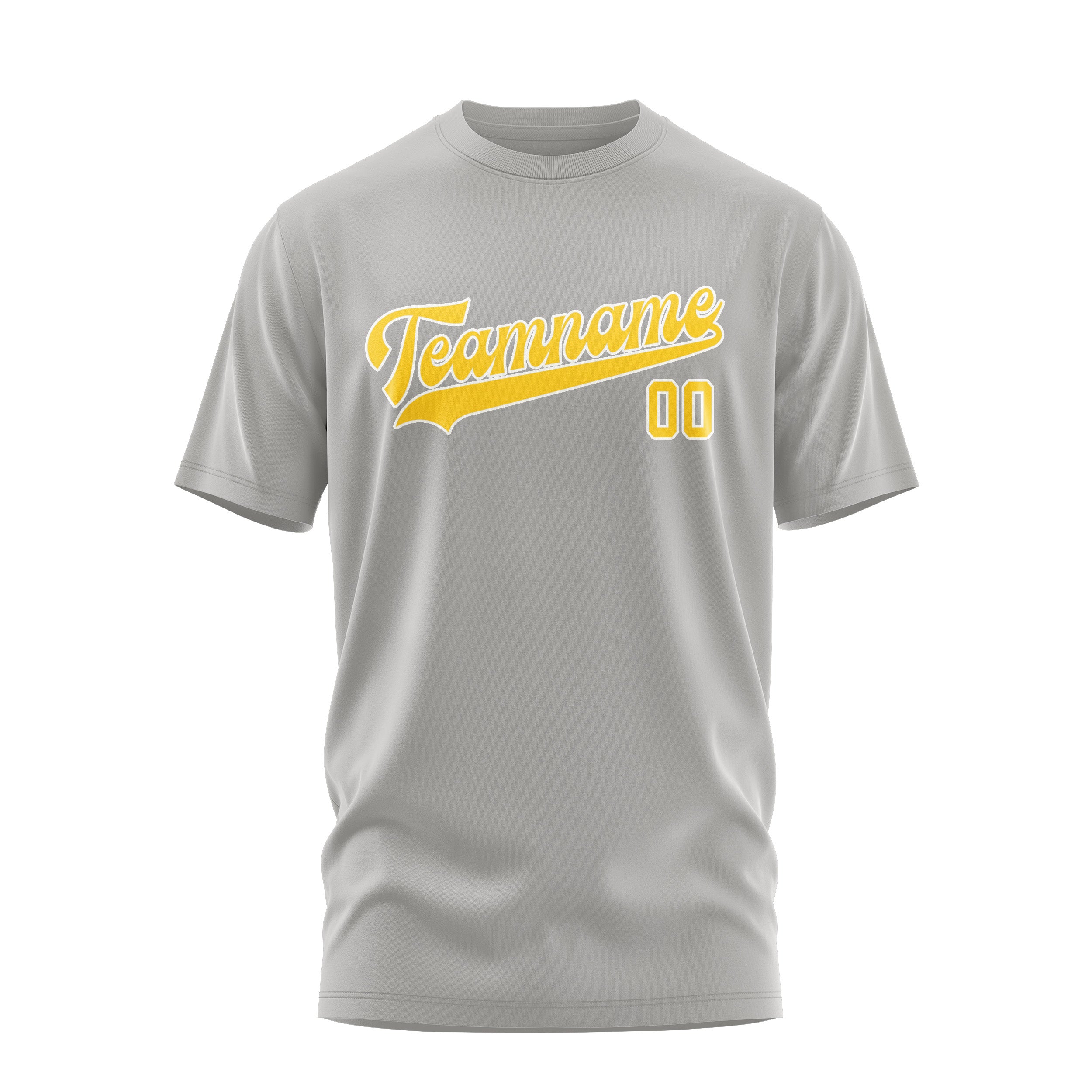Maßgeschneidertes Grau Gold T-Shirt