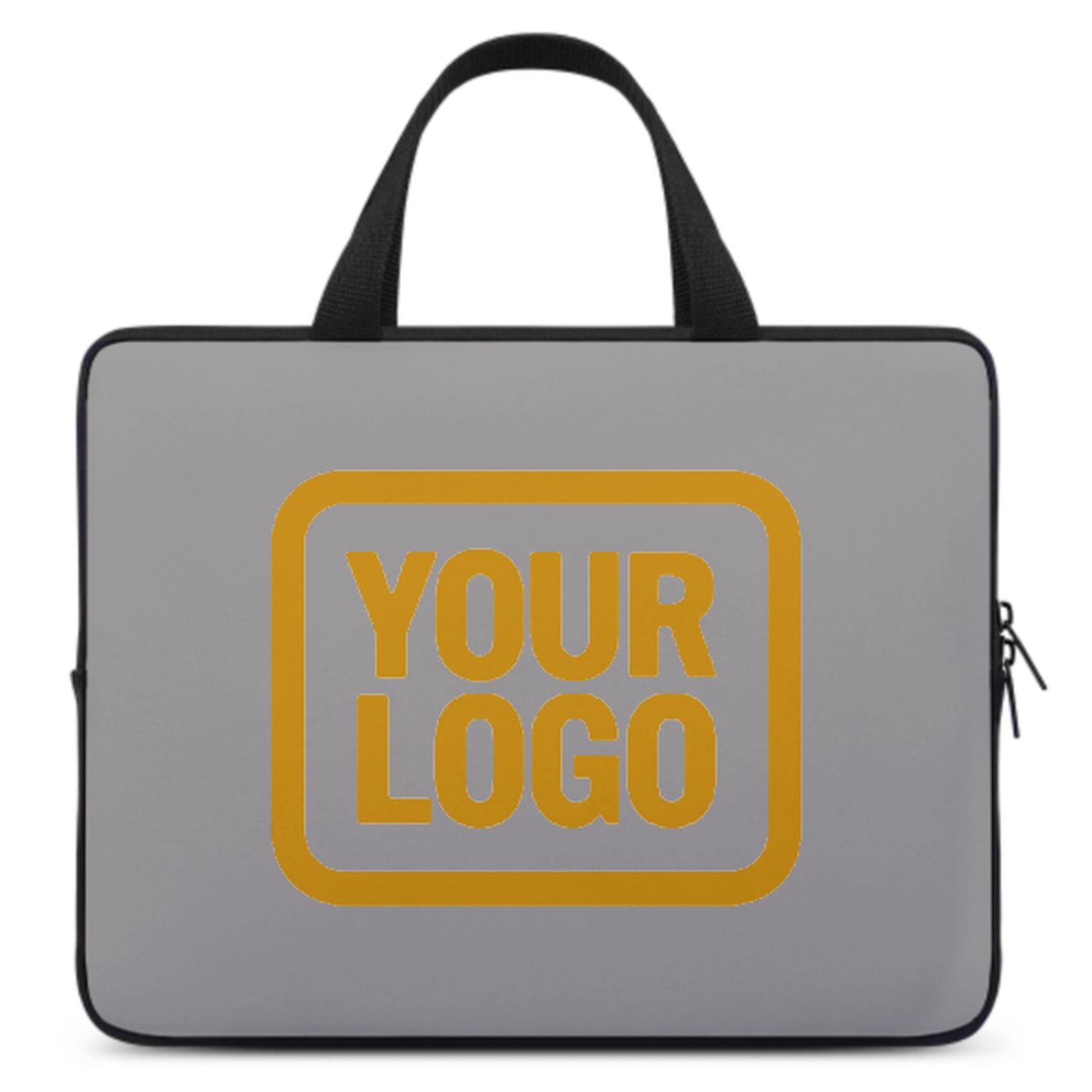 Bolsa de computadora portátil amarilla gris hecha a medida