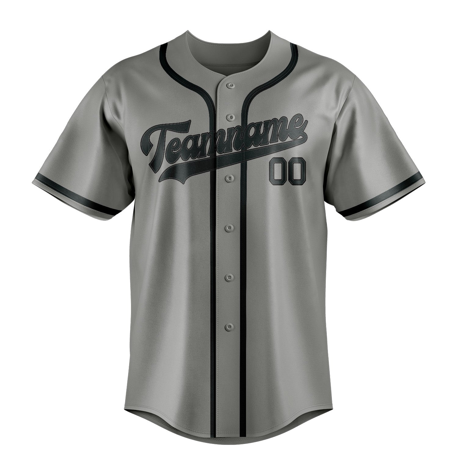 Benutzerdefiniertes Professionelles Grau Dunkelgrau Baseballtrikot