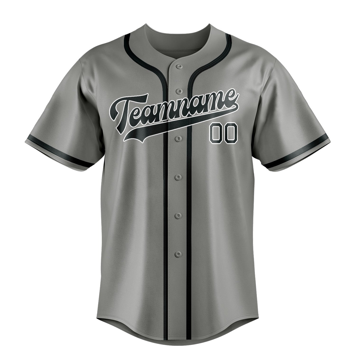 Benutzerdefiniertes Professionelles Grau Dunkelgrau Baseballtrikot