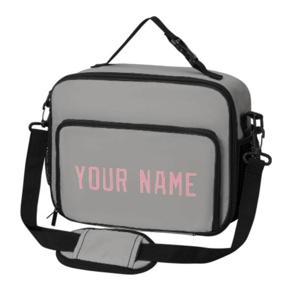Maßgeschneidertes Grau Light Pink Lunch-Tasche