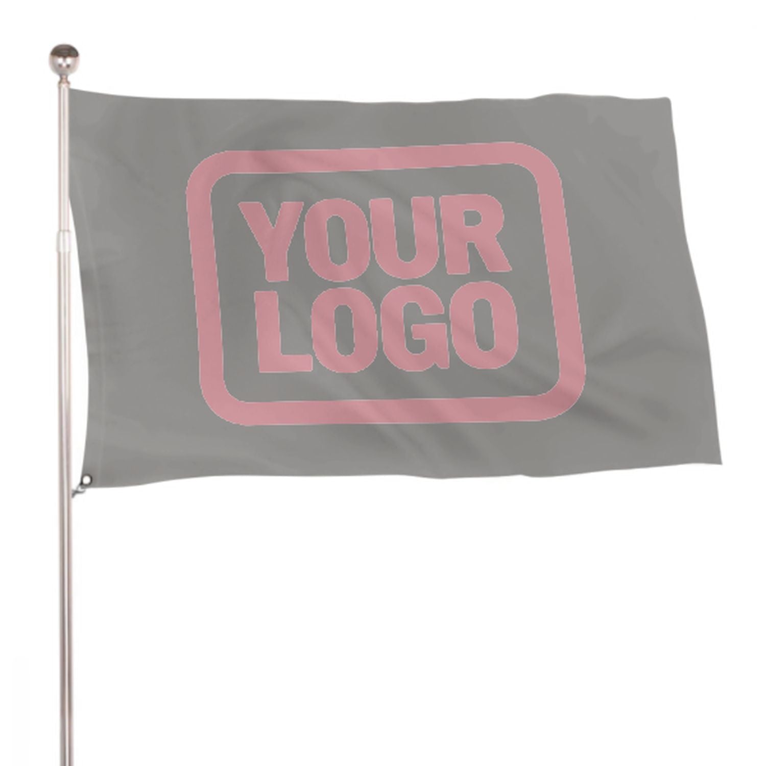 Maßgeschneidertes Grau Rosa Flagge